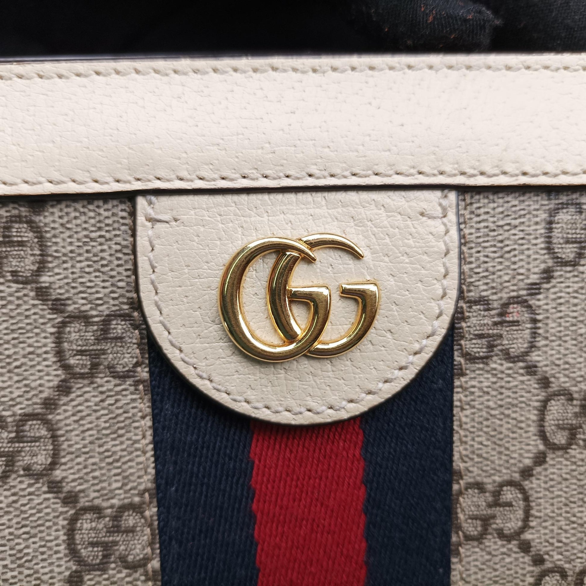 グッチ Gucci ショルダーバッグ レディース オフィディア ベージュ×ホワイト×マルチ PVCコーティングキャンバス×レザー 503877 I037389820