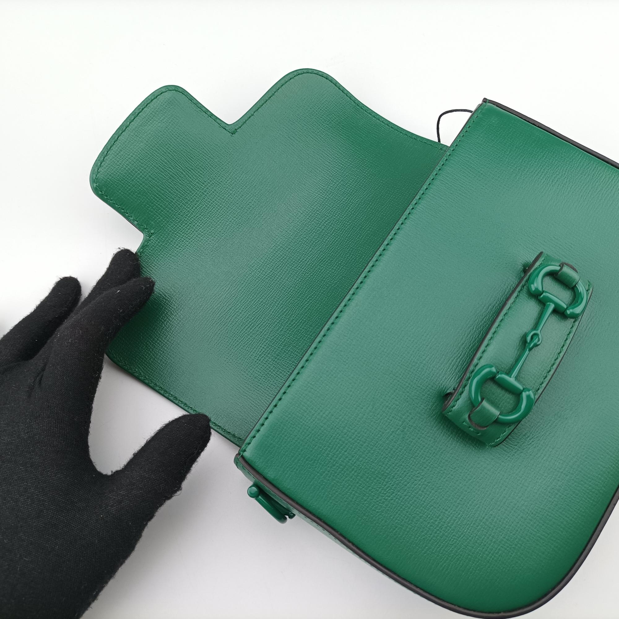 グッチ Gucci ショルダーバッグ レディース ホースビット1955 グリーン レザー 726226 I039392646