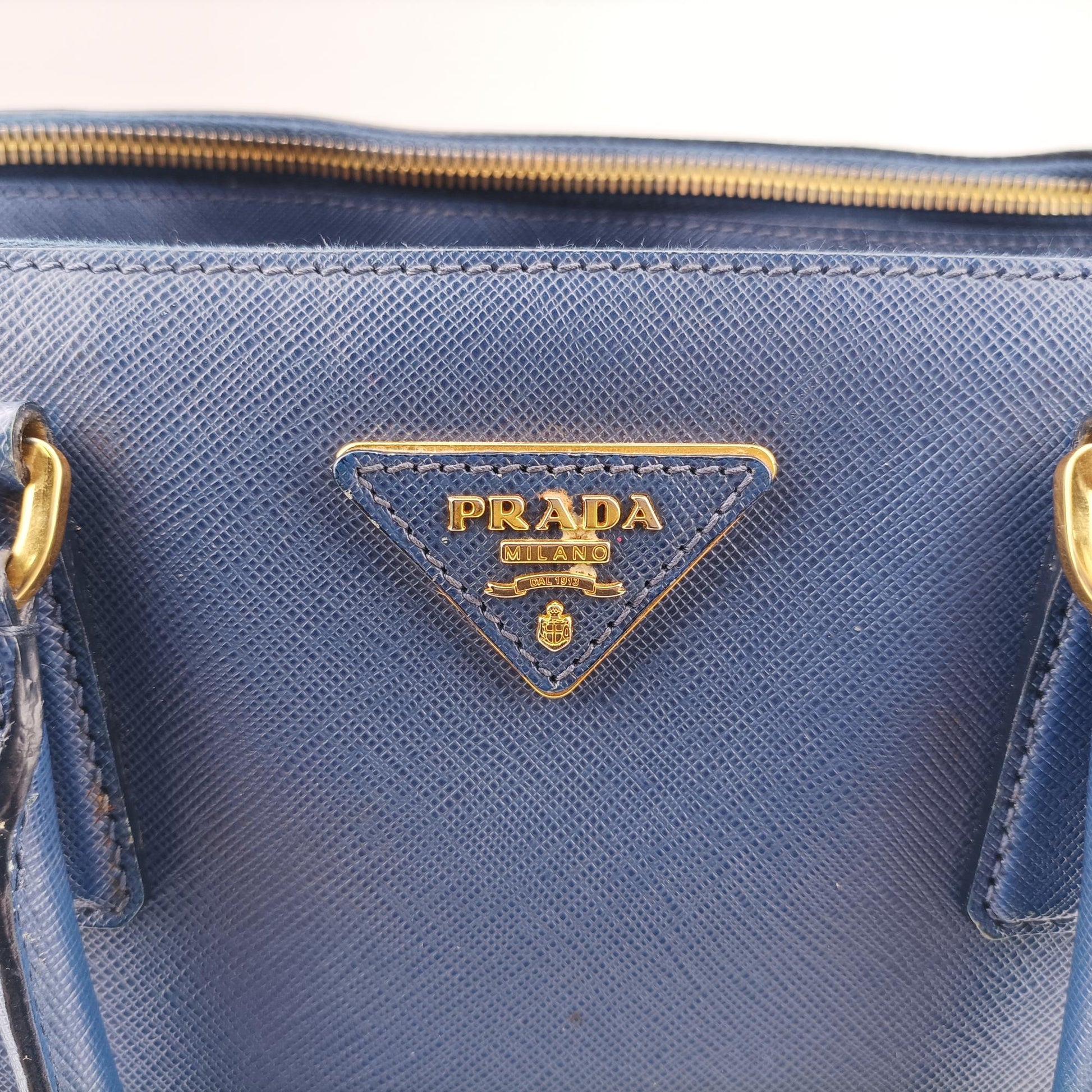 プラダ Prada ハンドバッグ レディース ガレリア ブルー サフィアーノレザー BN2274 31/Z 