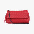 ボッテガヴェネタ Bottega Veneta ショルダーバッグ レディース イントレチャート レッド ラムスキン B02819297B