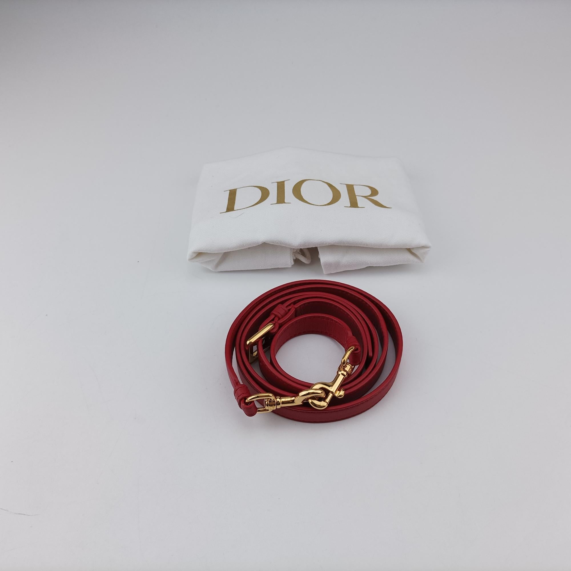 クリスチャンディオール Christian Dior ショルダーバッグ レディース ディオールトラベルスモールバニティ レッド ラムスキン 06-BO-1200