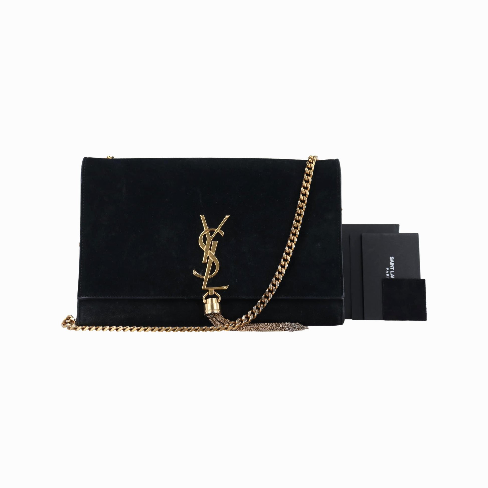 イヴサンローラン Yves saint Laurent ショルダーバッグ レディース ケイト ブラック スエード CLD354119.1114