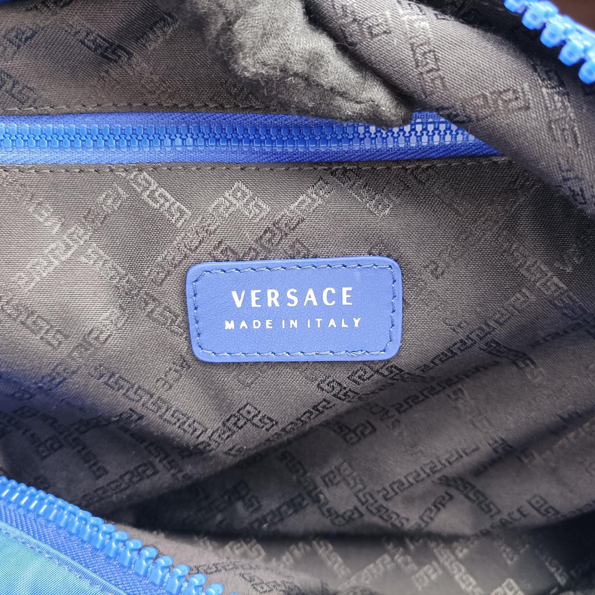 ヴェルサーチェ(ヴェルサーチ) VERSACE ボストンバッグ レディース メデューサ　ボストン ブルー キャンバス CLG193216885279