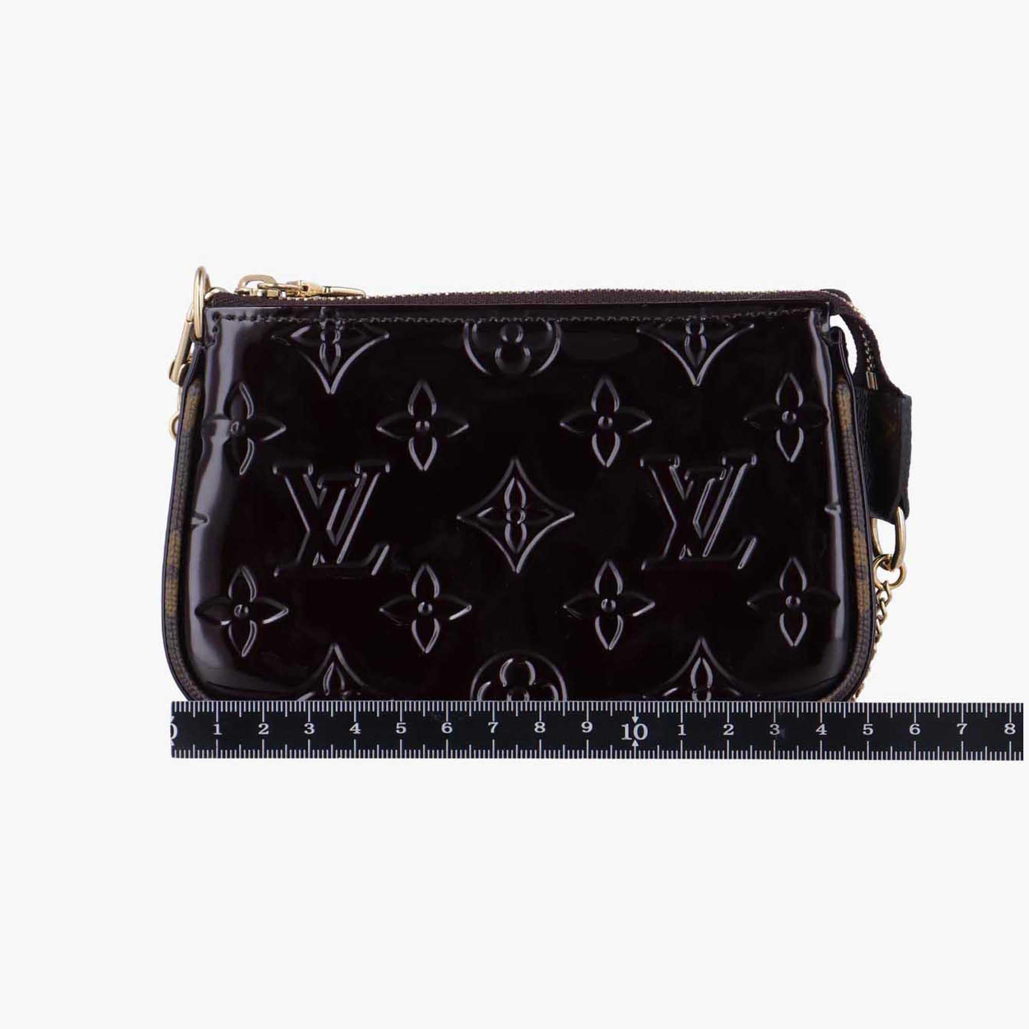 ルイヴィトン Louis Vuitton ハンドバッグ レディース ミニポシェットアクセサリー アマラント ヴェルニ M90597 ICチップ