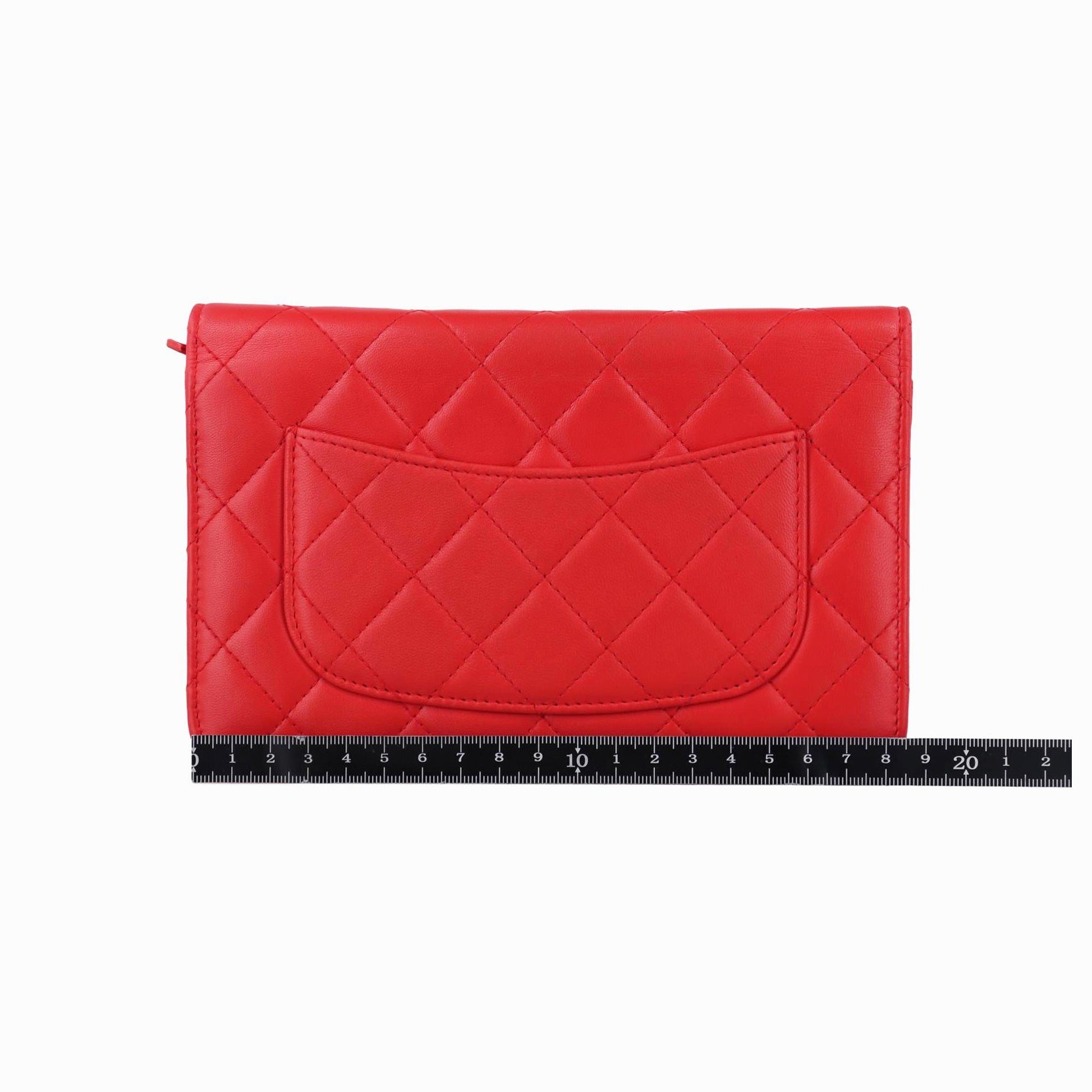 シャネル Chanel ショルダーバッグ レディース クラシック　ココマーク レッド ラムスキン A33814 22524020