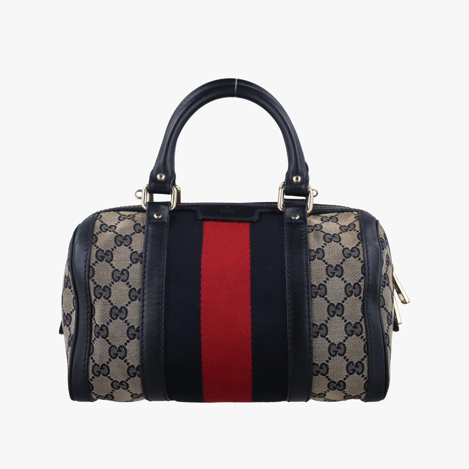 グッチ Gucci ボストンバッグ レディース シェリーライン ボストン ベージュ×ブラック×レッド ファブリック×レザー 269876 F016204733