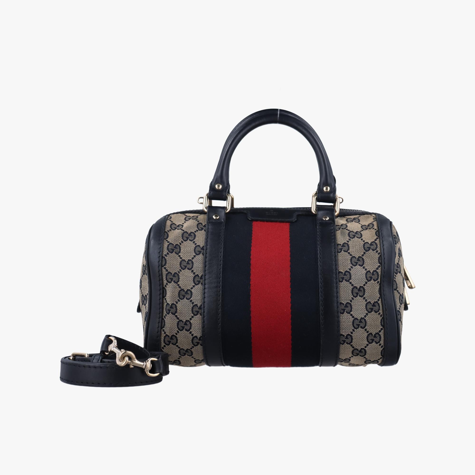 グッチ Gucci ボストンバッグ レディース シェリーライン ボストン ベージュ×ブラック×レッド ファブリック×レザー 269876 F016204733