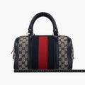 グッチ Gucci ボストンバッグ レディース シェリーライン ボストン ベージュ×ブラック×レッド ファブリック×レザー 269876 F016204733