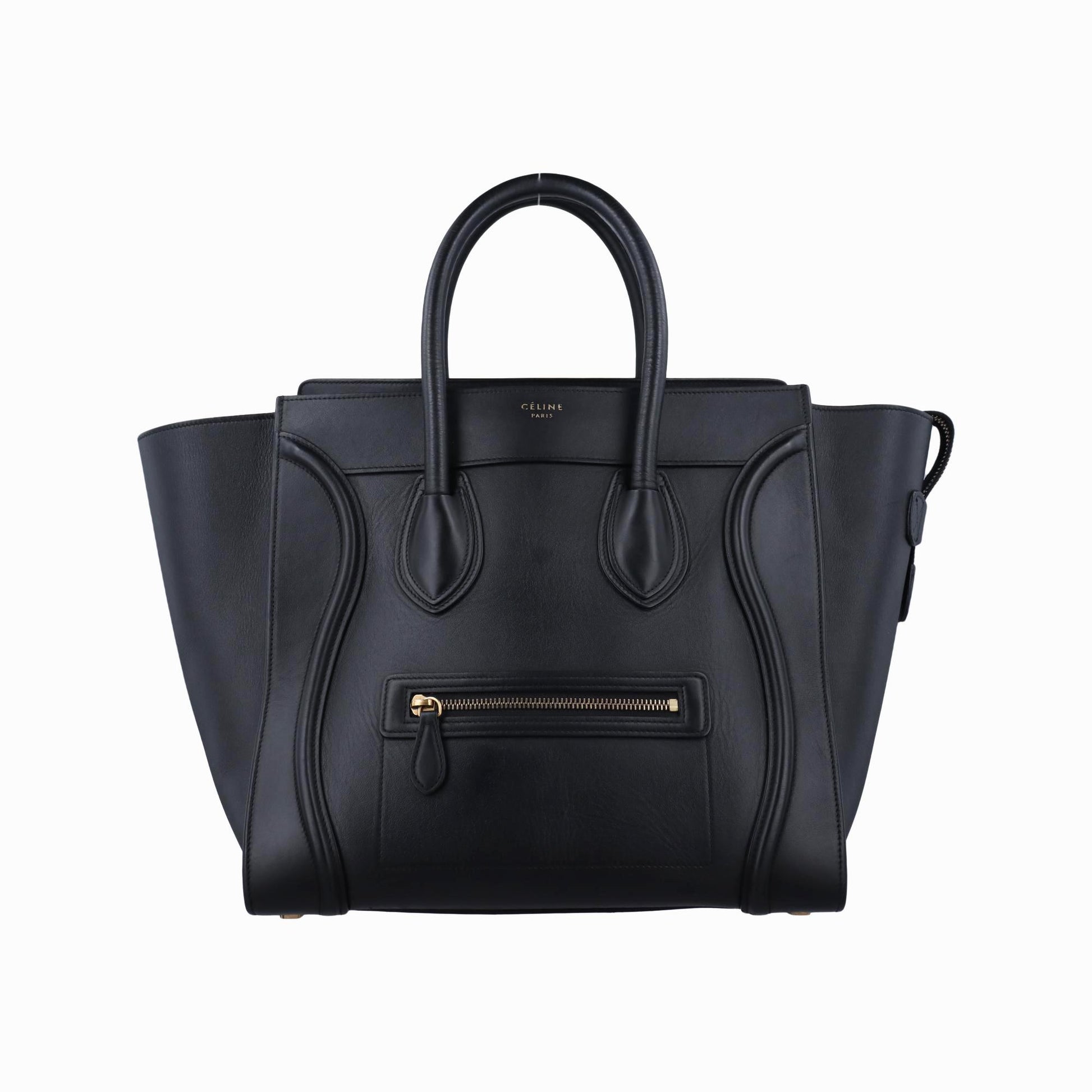 セリーヌ Celine ハンドバッグ レディース ラゲージミニショッパー ブラック レザー F-AT-0144 F-CU-0144