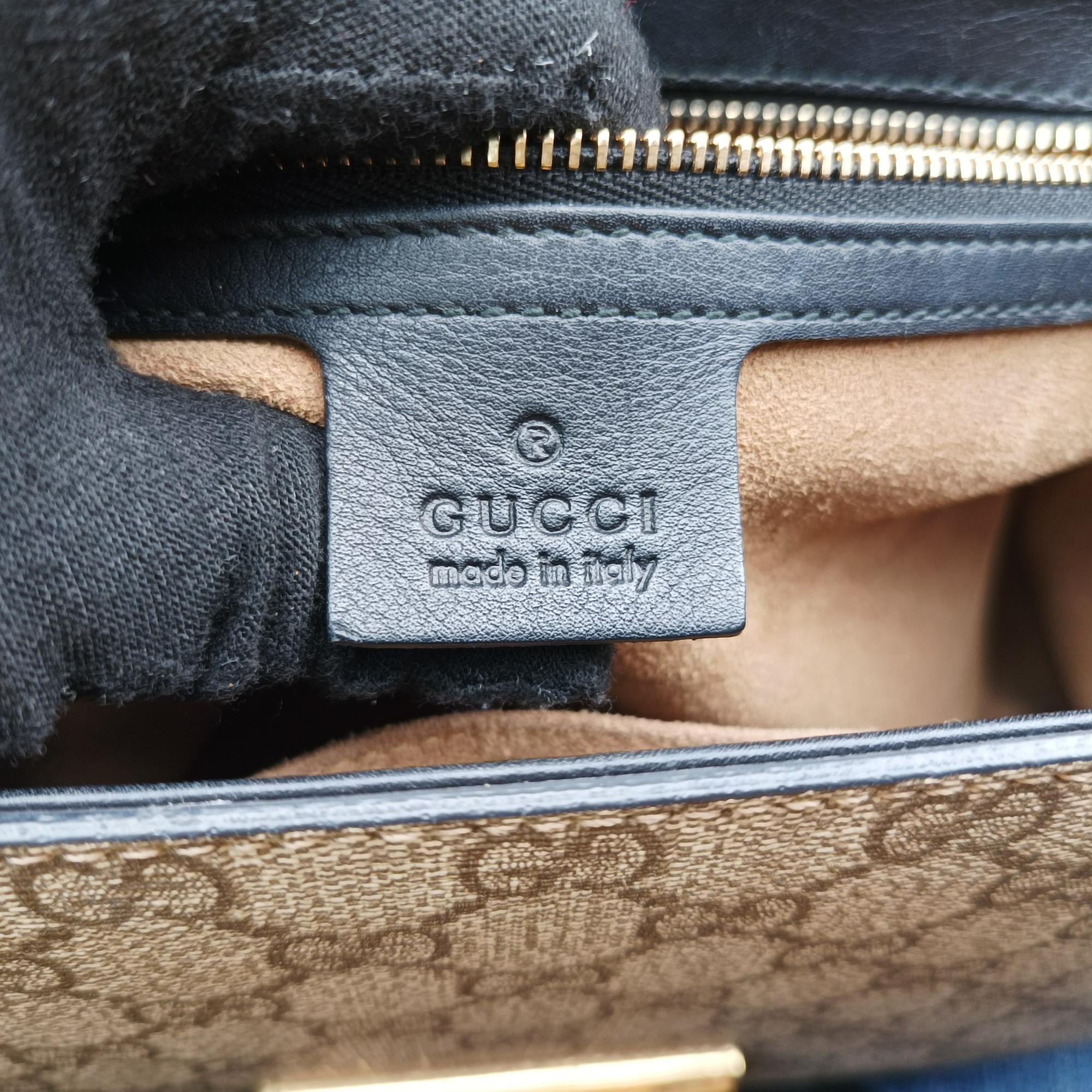 グッチ Gucci ショルダーバッグ レディース パドロック ベージュ×ブラック PVCコーティングキャンバス×レザー 409486 A019572385