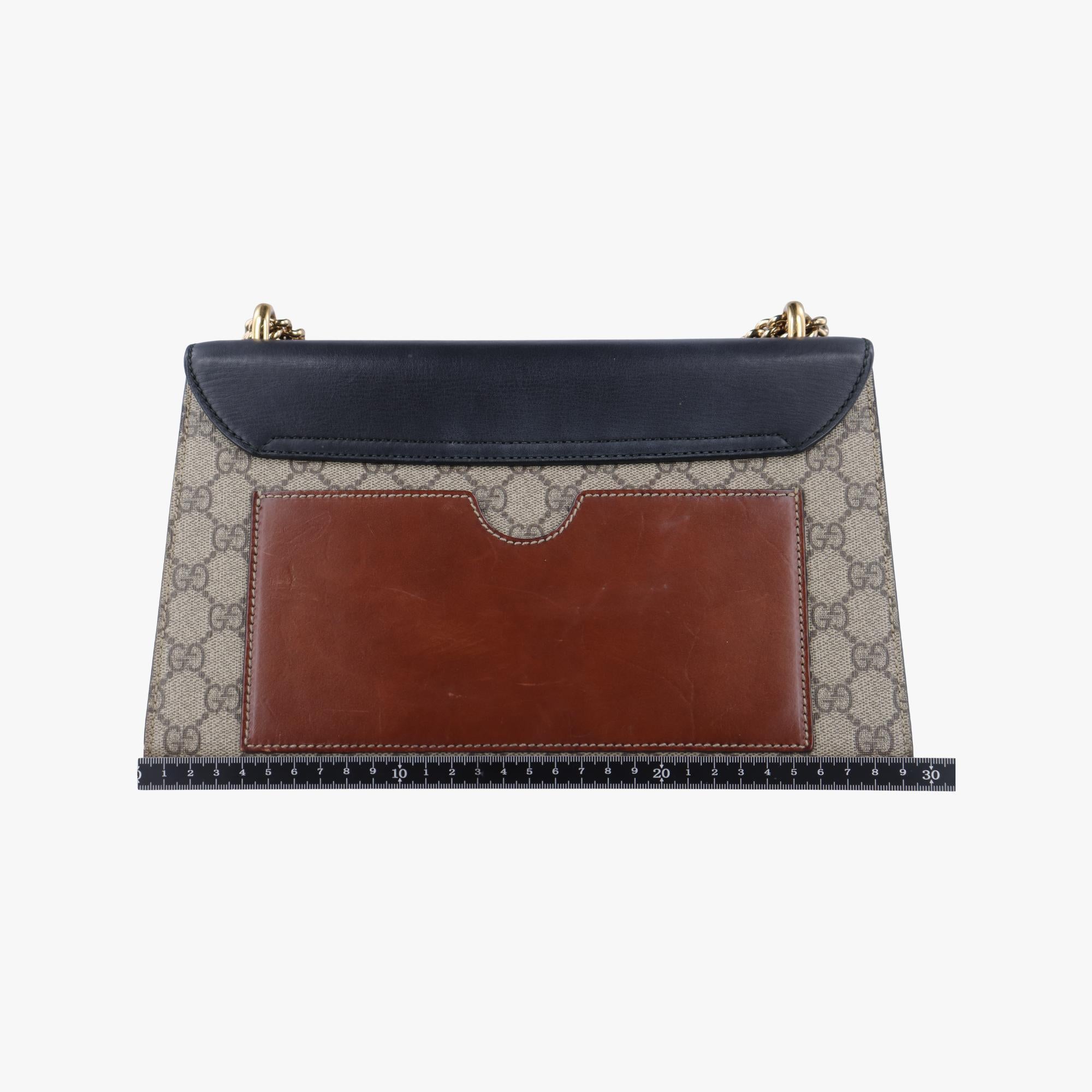 グッチ Gucci ショルダーバッグ レディース パドロック ベージュ×ブラック PVCコーティングキャンバス×レザー 409486 A019572385