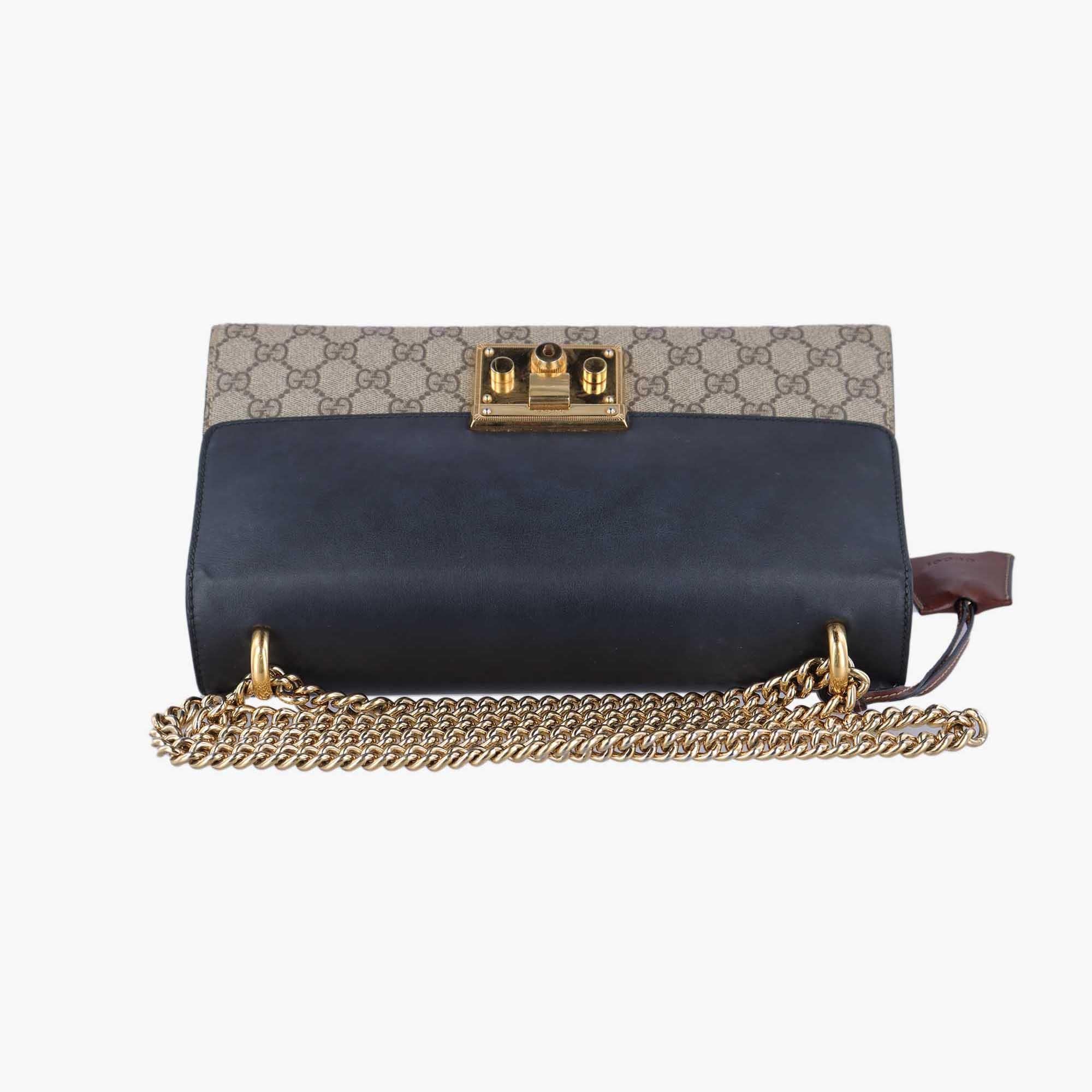 グッチ Gucci ショルダーバッグ レディース パドロック ベージュ×ブラック PVCコーティングキャンバス×レザー 409486 A019572385