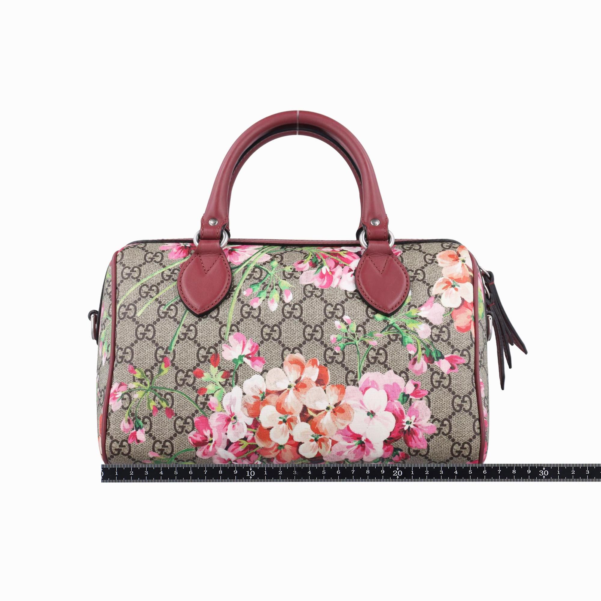 グッチ Gucci ボストンバッグ レディース GGブルームス ベージュ×レッド×マルチ PVCコーティングキャンバス×レザー 409529 A021147725