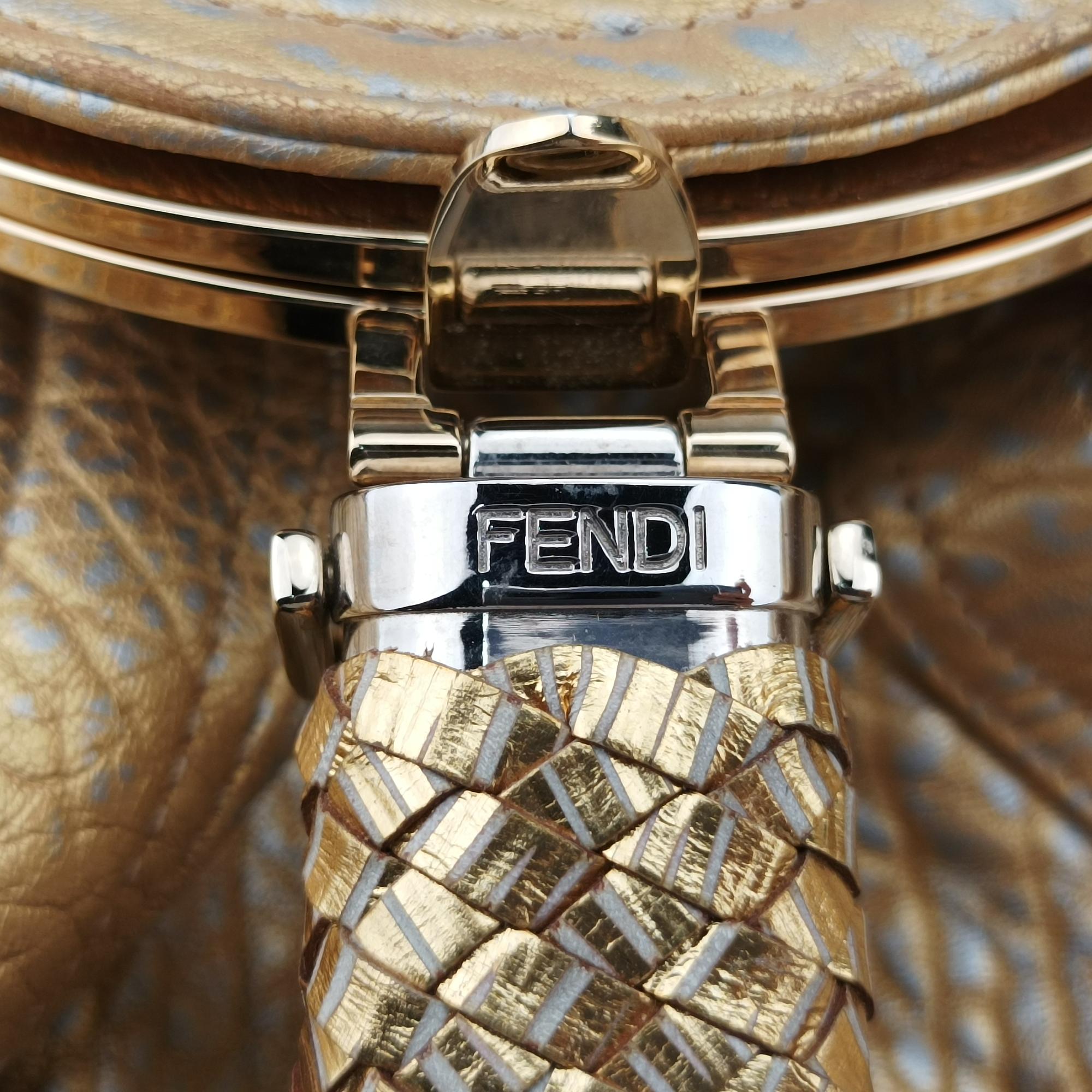 フェンディ Fendi ハンドバッグ レディース スパイ ゴールド レザー 2308-8BR511-UNQ-088