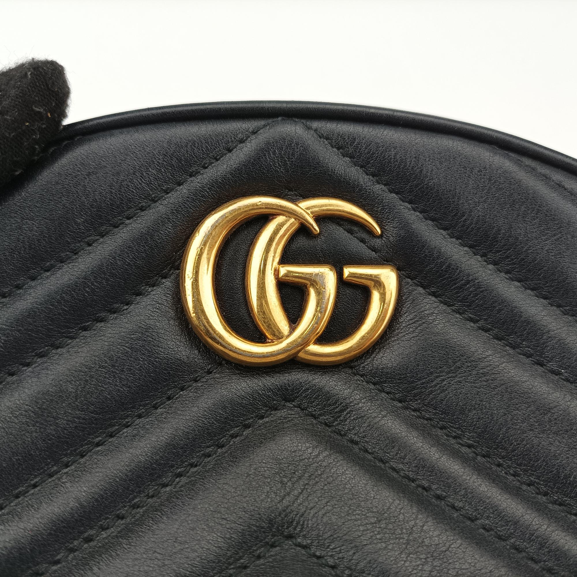 グッチ Gucci ボディバッグ/ウェストバッグ レディース GGマーモント ブラック レザー 476434 B025325380