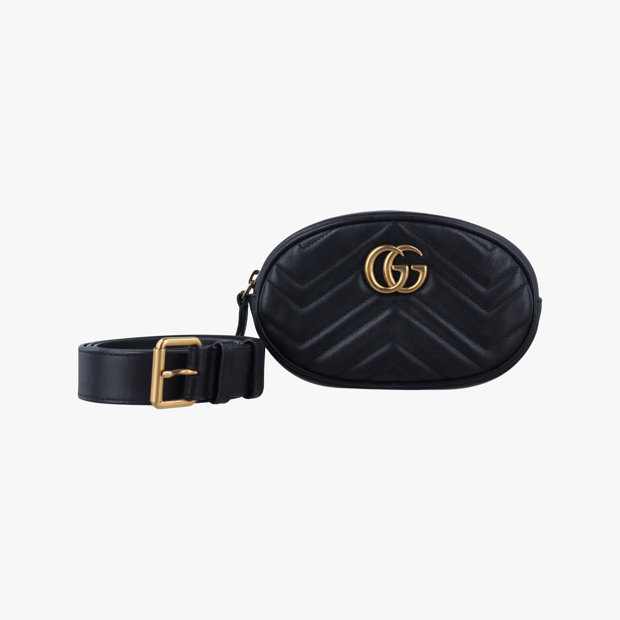 グッチ Gucci ボディバッグ/ウェストバッグ レディース GGマーモント ブラック レザー 476434 B025325380