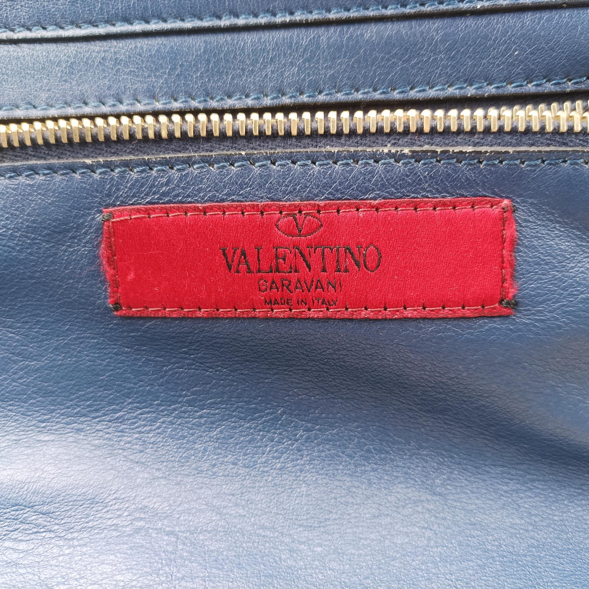 ヴァレンティノ Valentino ショルダーバッグ レディース ロックスタッズ ブルー レザー