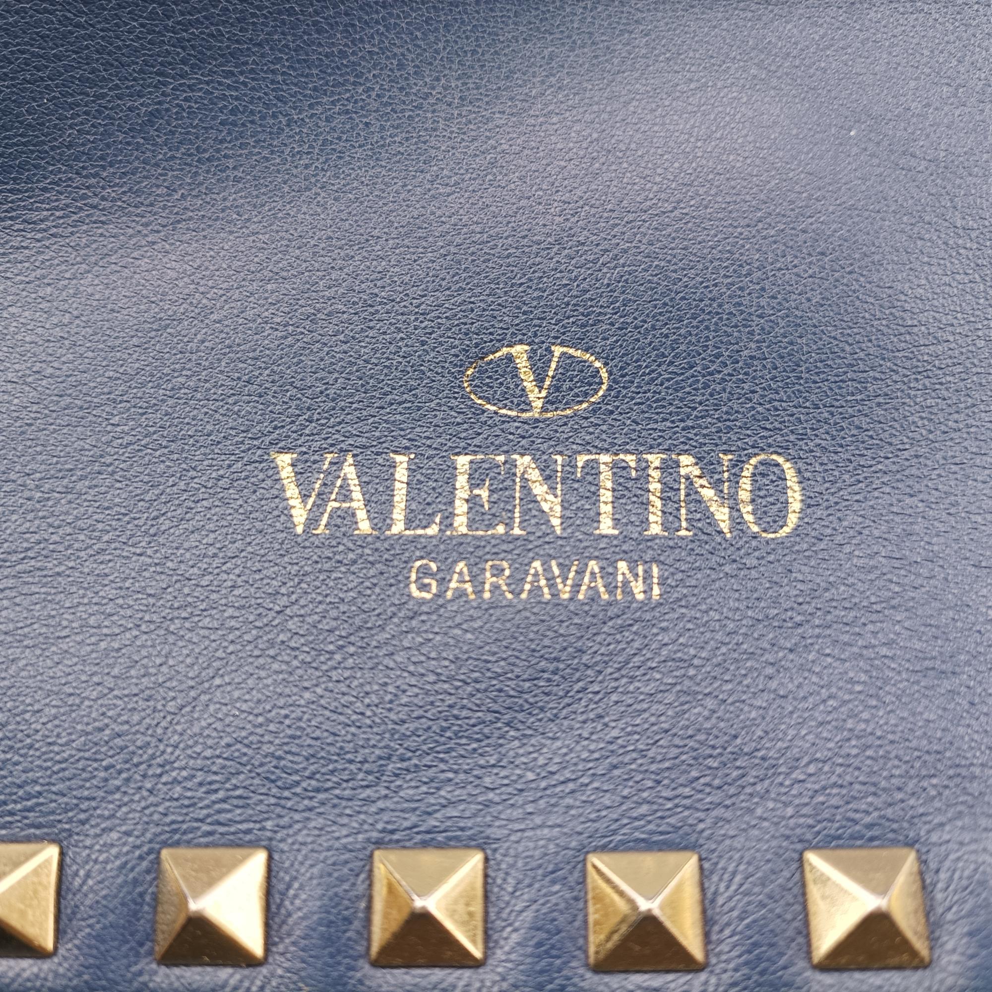 ヴァレンティノ Valentino ショルダーバッグ レディース ロックスタッズ ブルー レザー