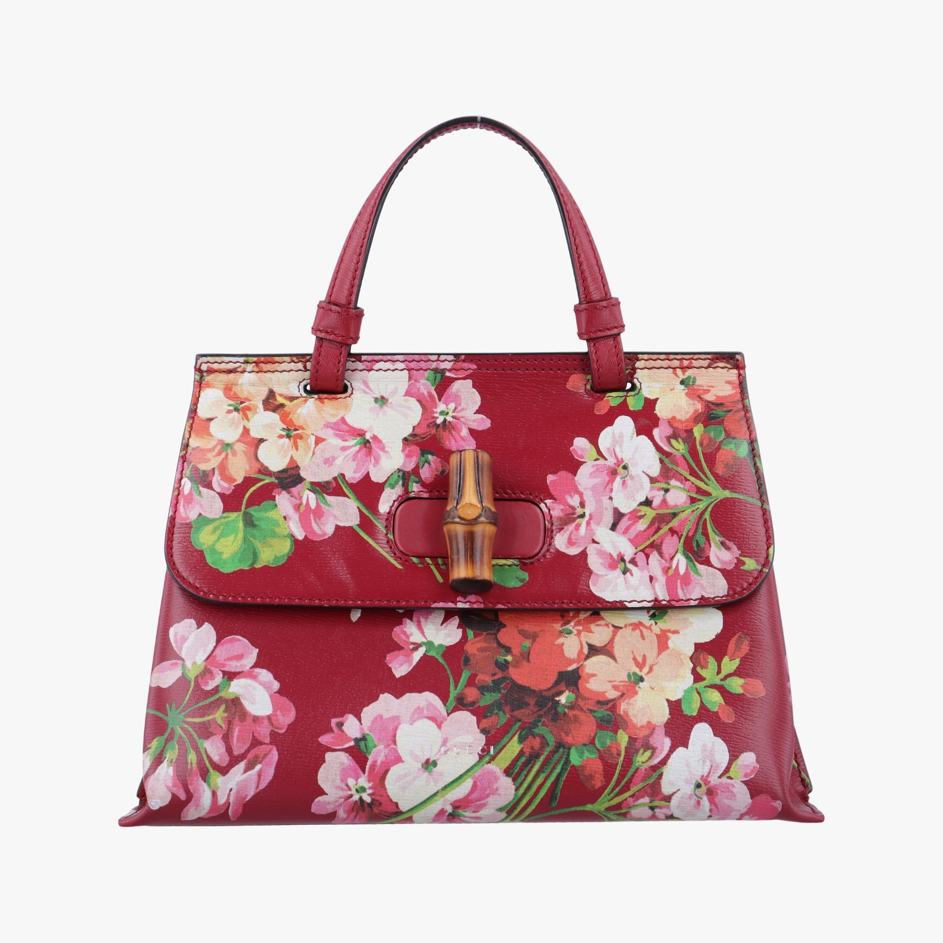 グッチ Gucci ショルダーバッグ レディース バンブーデイリー レッド×マルチ レザー 370831 E018643720