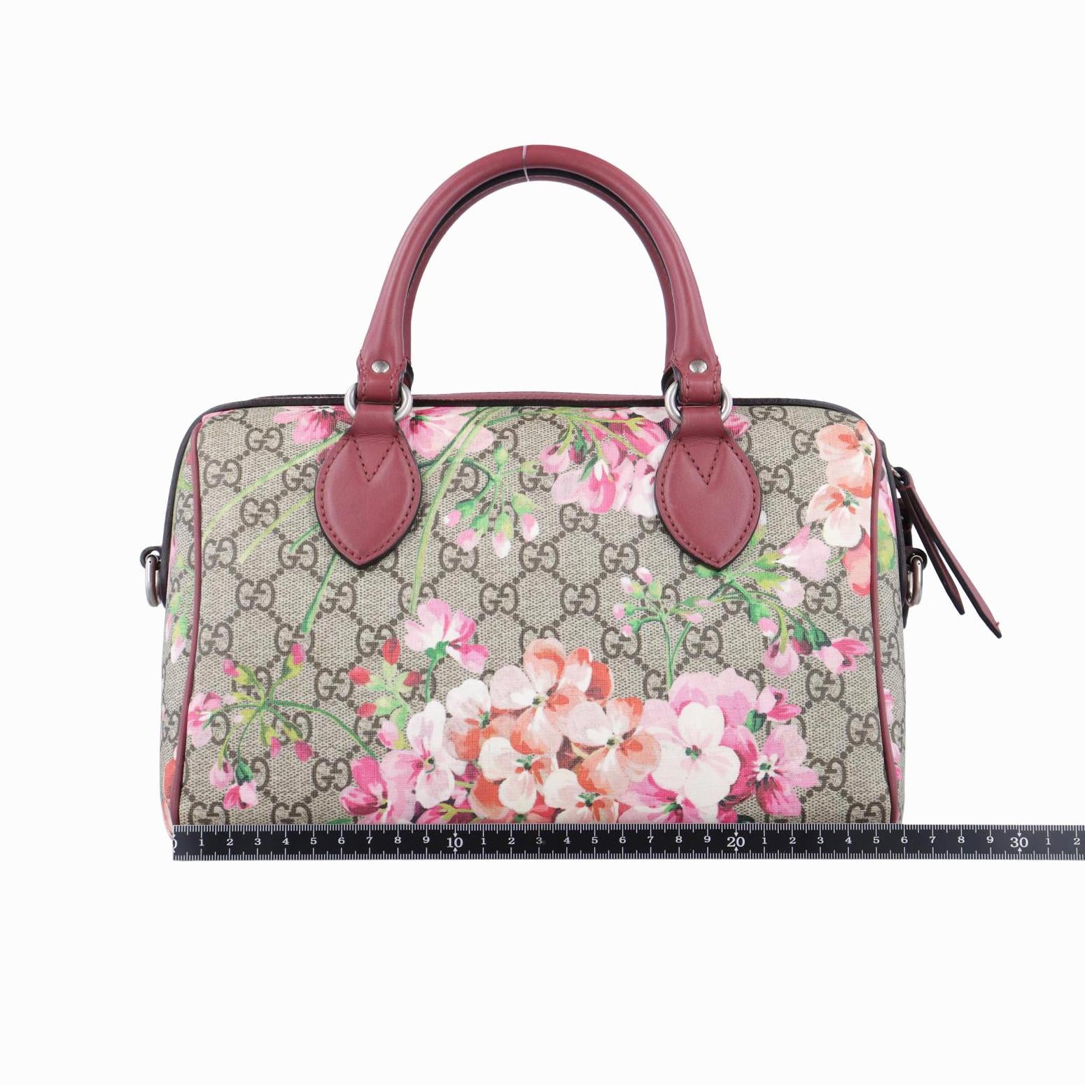 グッチ Gucci ボストンバッグ レディース GGブルームス ベージュ×レッド×マルチ PVCコーティングキャンバス×レザー 409529 B019307674