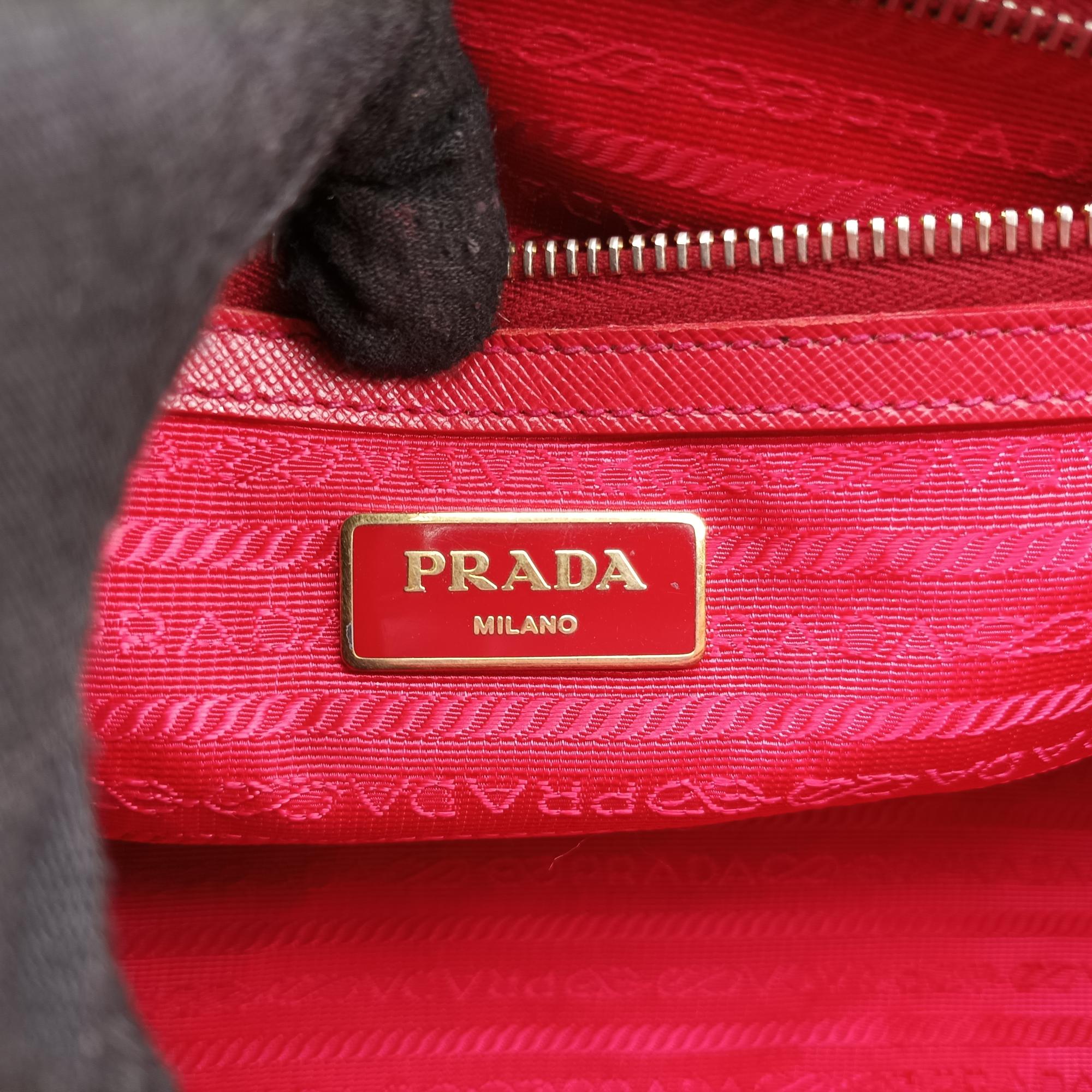 プラダ Prada ショルダーバッグ レディース ガレリア レッド サフィアーノレザー BN1801 233