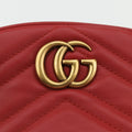 グッチ Gucci ボディバッグ/ウェストバッグ レディース GGマーモント レッド レザー 476434 A023682950