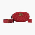 グッチ Gucci ボディバッグ/ウェストバッグ レディース GGマーモント レッド レザー 476434 A023682950