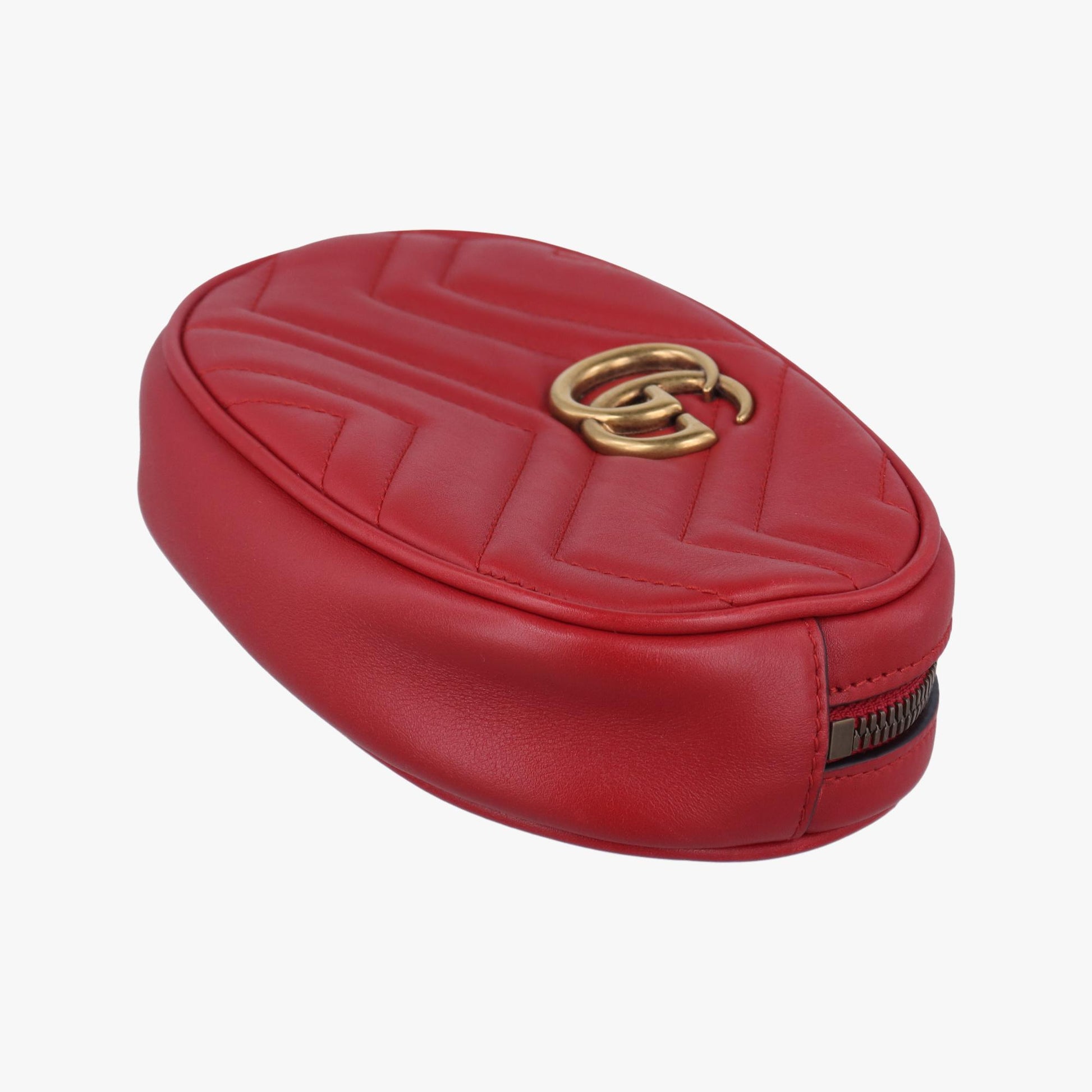 グッチ Gucci ボディバッグ/ウェストバッグ レディース GGマーモント レッド レザー 476434 A023682950