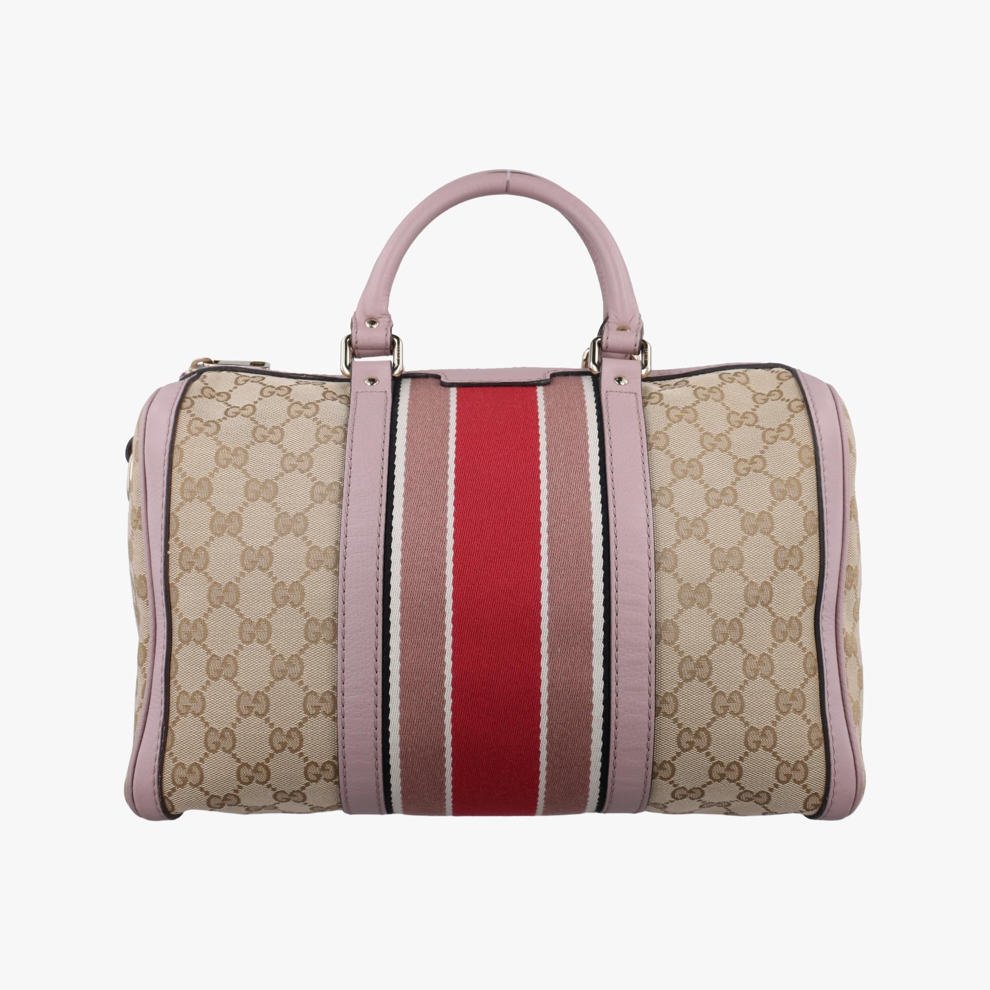 グッチ Gucci ボストンバッグ レディース シェリーライン ボストン ベージュ×ピンク×マルチ キャンバス×レザー 247205 C017316780