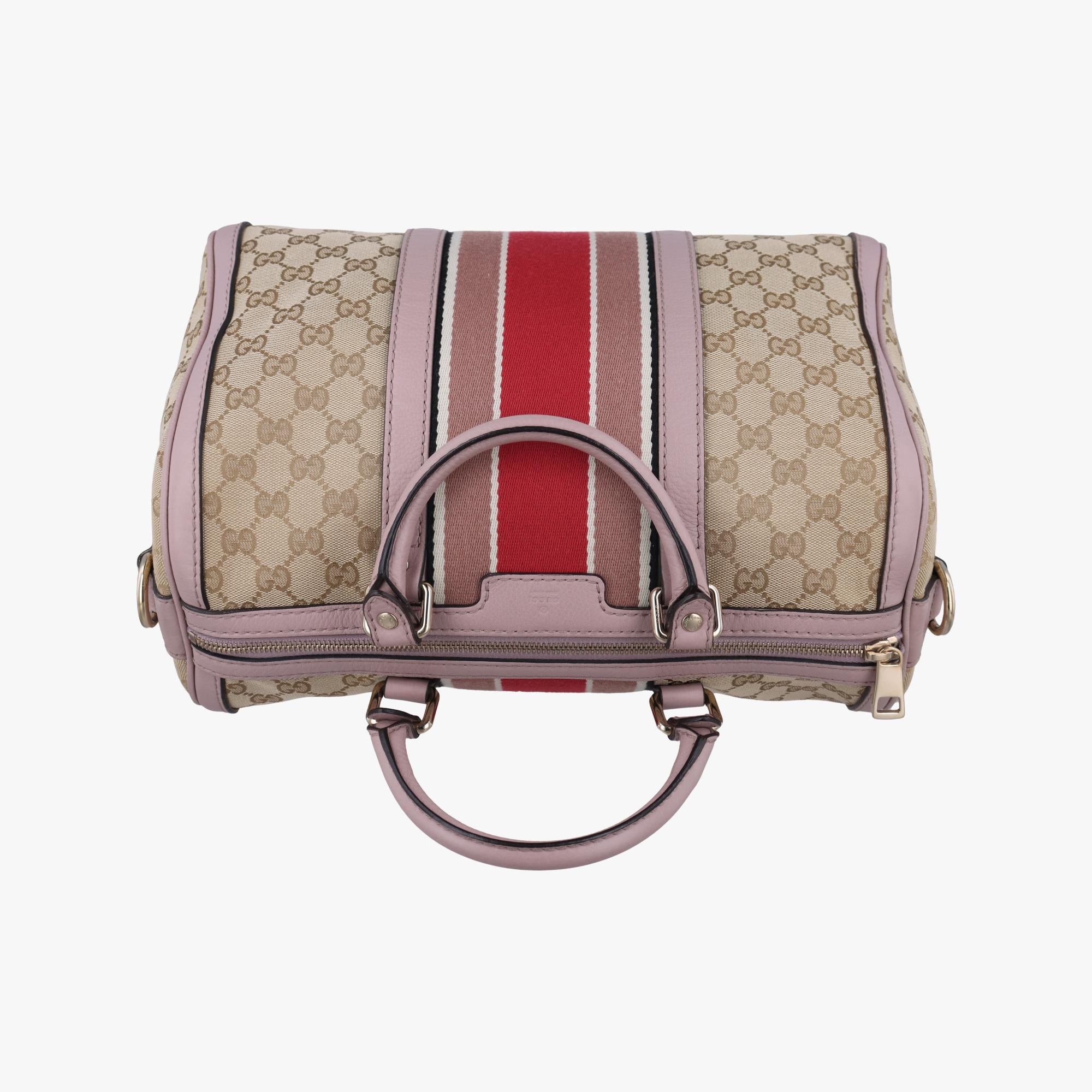 グッチ Gucci ボストンバッグ レディース シェリーライン ボストン ベージュ×ピンク×マルチ キャンバス×レザー 247205 C017316780