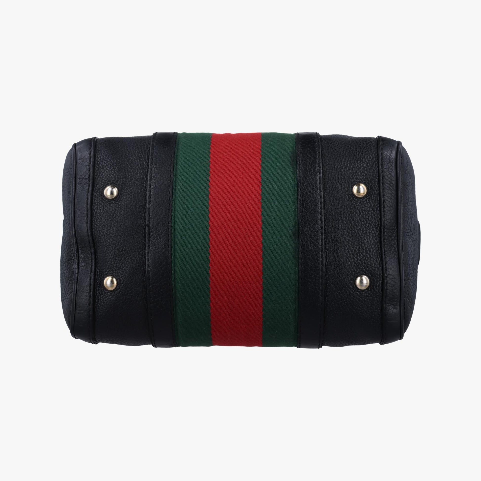 グッチ Gucci ボストンバッグ レディース シェリーライン ボストン ブラック×グリーン×レッド レザー 269876 E9119581