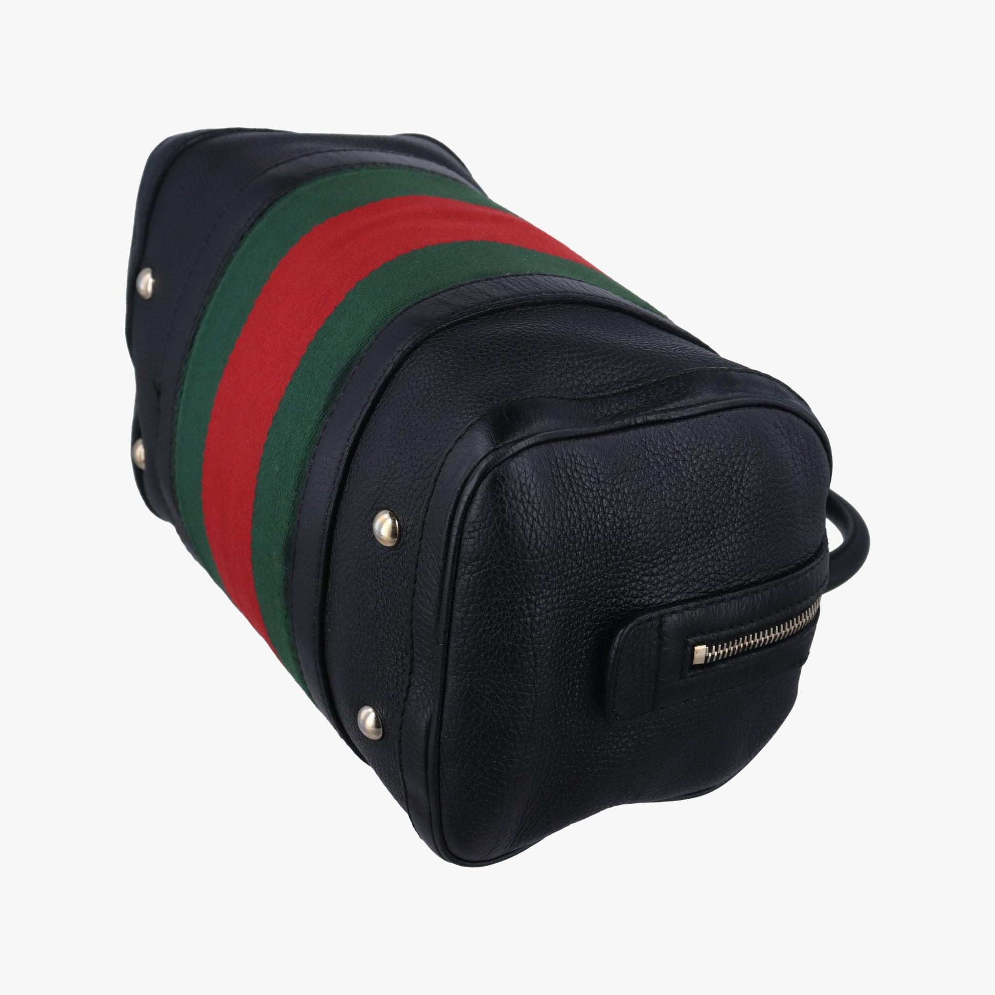 グッチ Gucci ボストンバッグ レディース シェリーライン ボストン ブラック×グリーン×レッド レザー 269876 E9119581