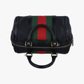 グッチ Gucci ボストンバッグ レディース シェリーライン ボストン ブラック×グリーン×レッド レザー 269876 E9119581