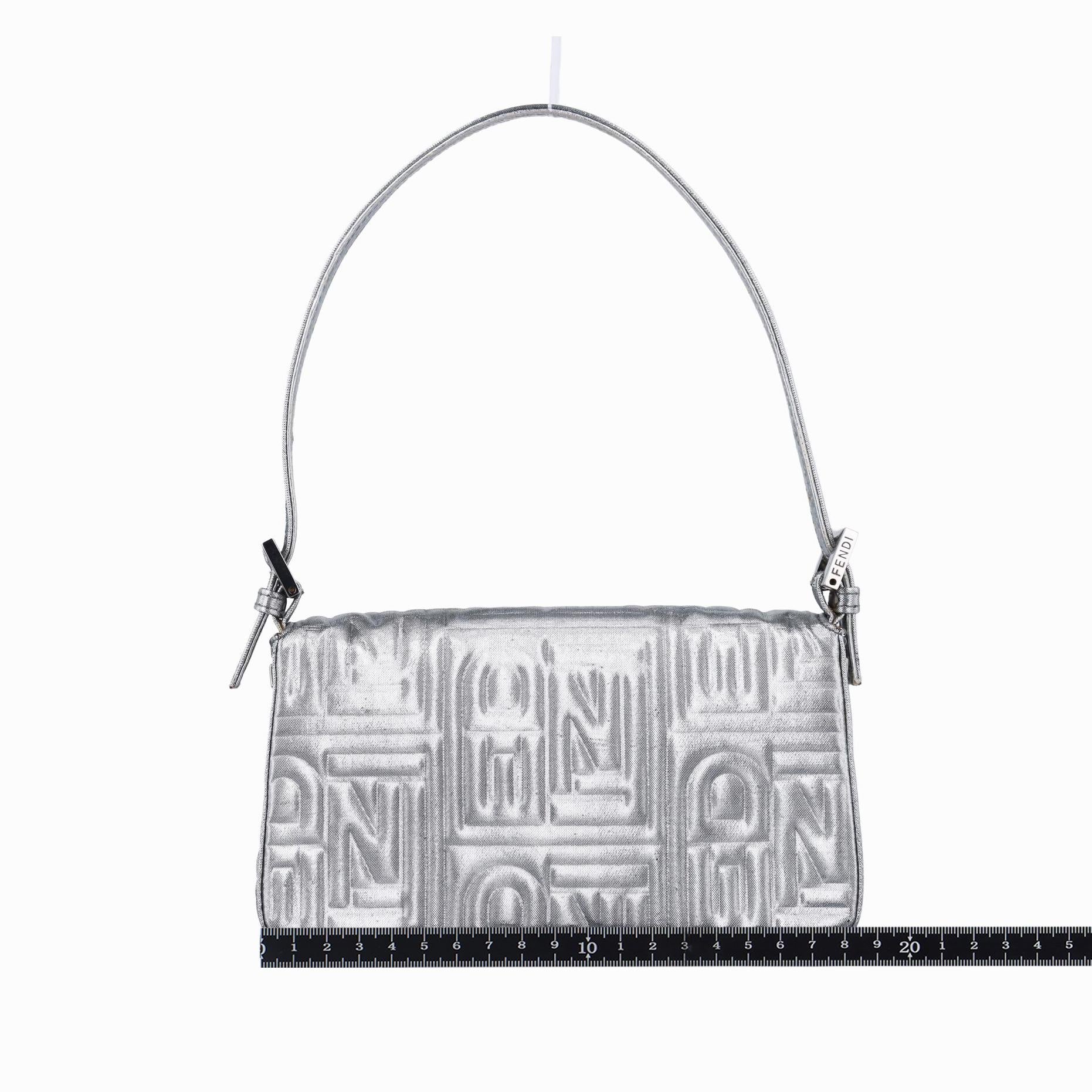 フェンディ Fendi ハンドバッグ レディース バケット シルバー ナイロン 2415-8BK060-ZDK-089