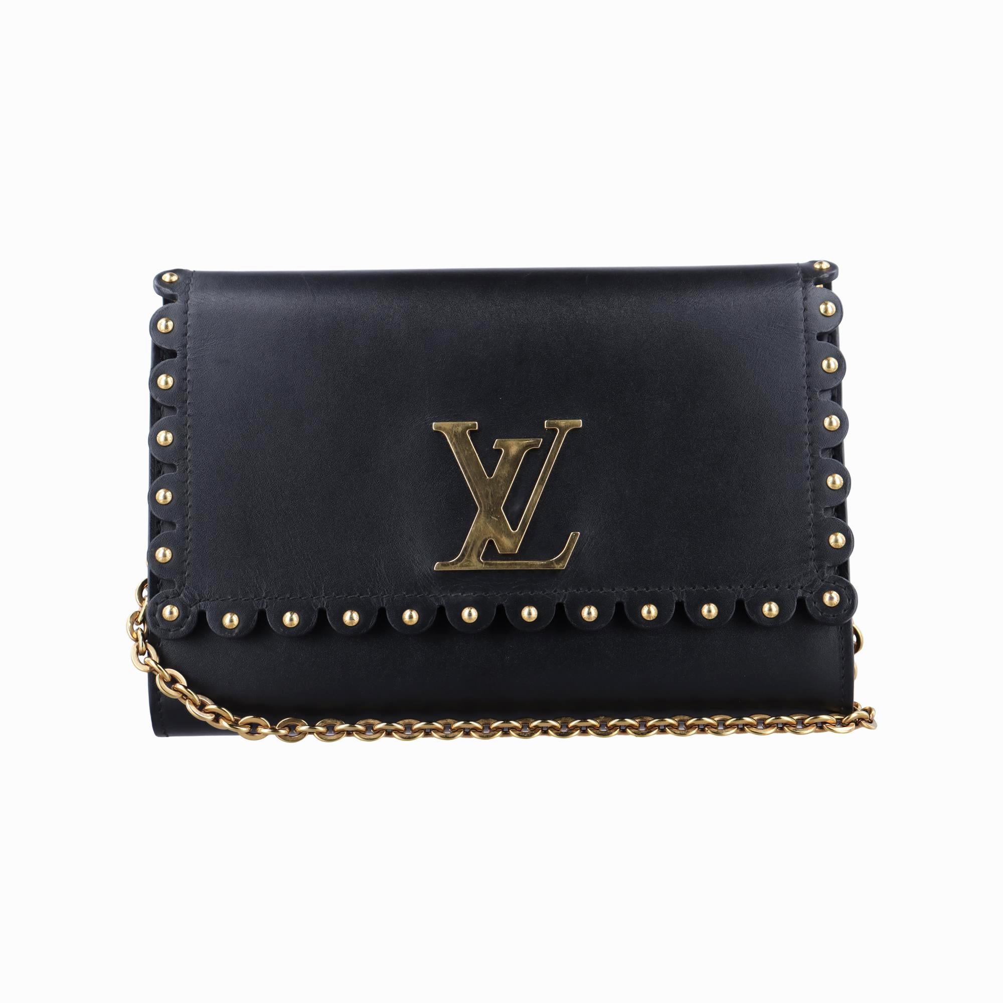 ルイヴィトン Louis Vuitton ショルダーバッグ レディース ポシェット ルイーズ MM ブラック レザー M54584 FL2137