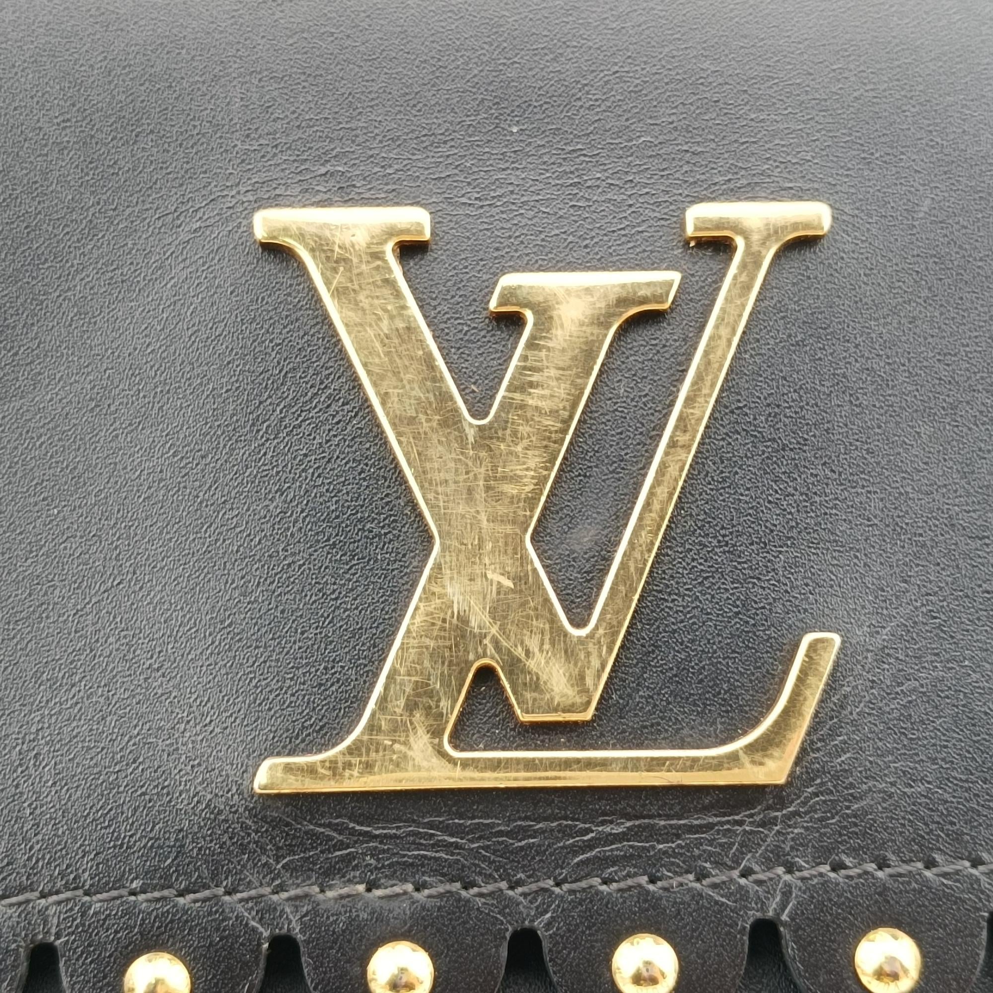 ルイヴィトン Louis Vuitton ショルダーバッグ レディース ポシェット ルイーズ MM ブラック レザー M54584 FL2137