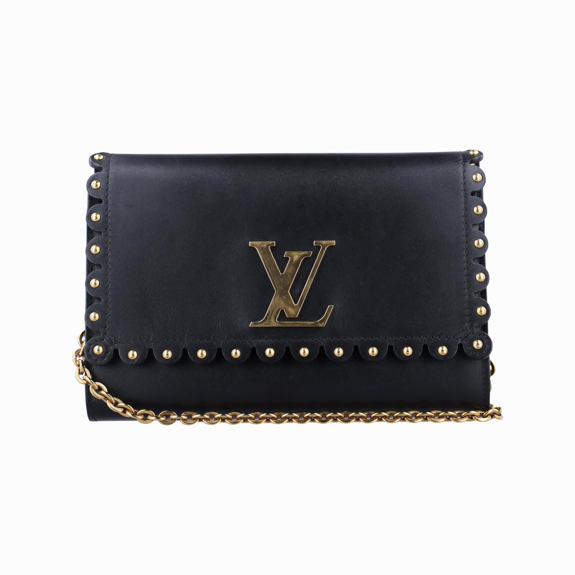 ルイヴィトン Louis Vuitton ショルダーバッグ レディース ポシェット ルイーズ MM ブラック レザー M54584 FL2137