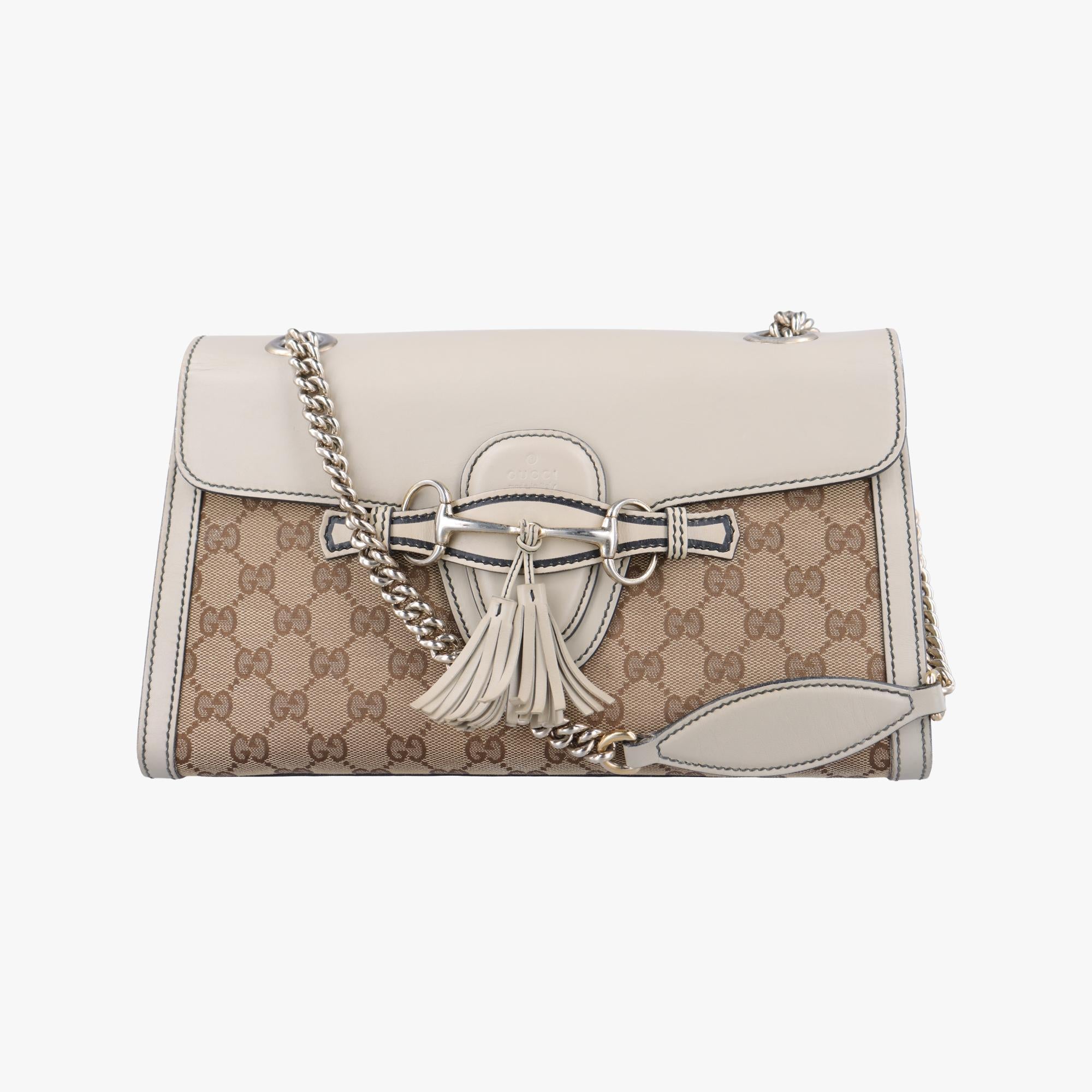 グッチ Gucci ショルダーバッグ レディース エミリー カーキ キャンバス×レザー 295402 A013670161