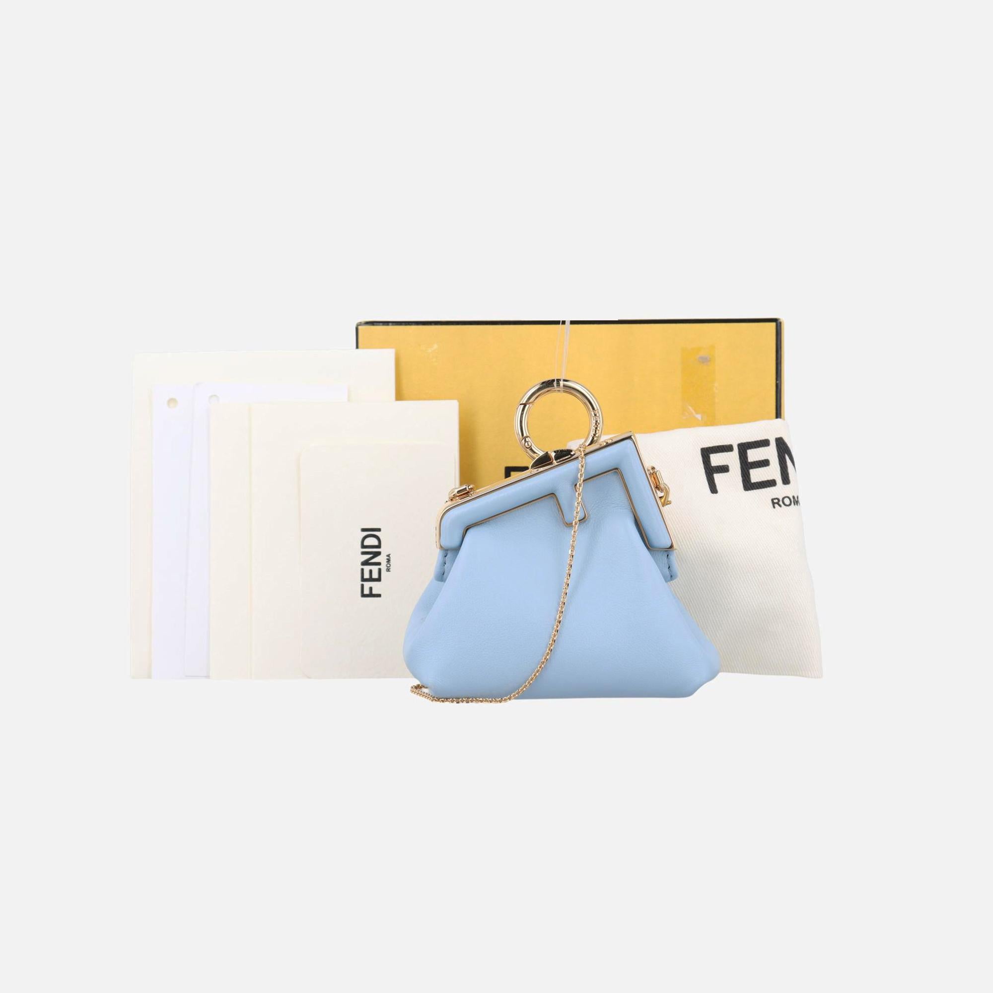 フェンディ Fendi ショルダーバッグ レディース ナノ ファースト ブルー レザー 7AS051-ABVE-228-1835