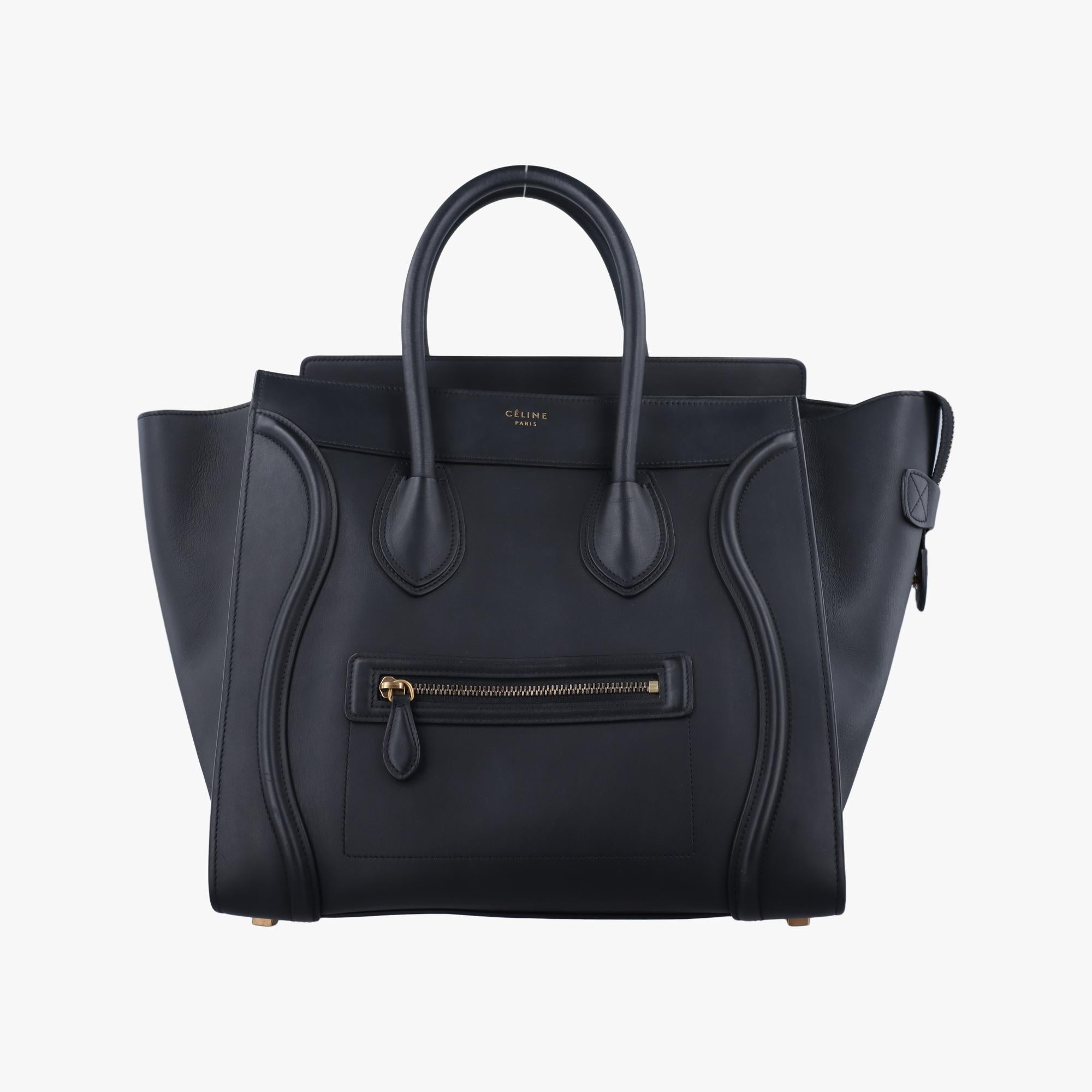 セリーヌ Celine ハンドバッグ レディース ラゲージミニショッパー ブラック レザー F-AT-1135 F-CU-1155