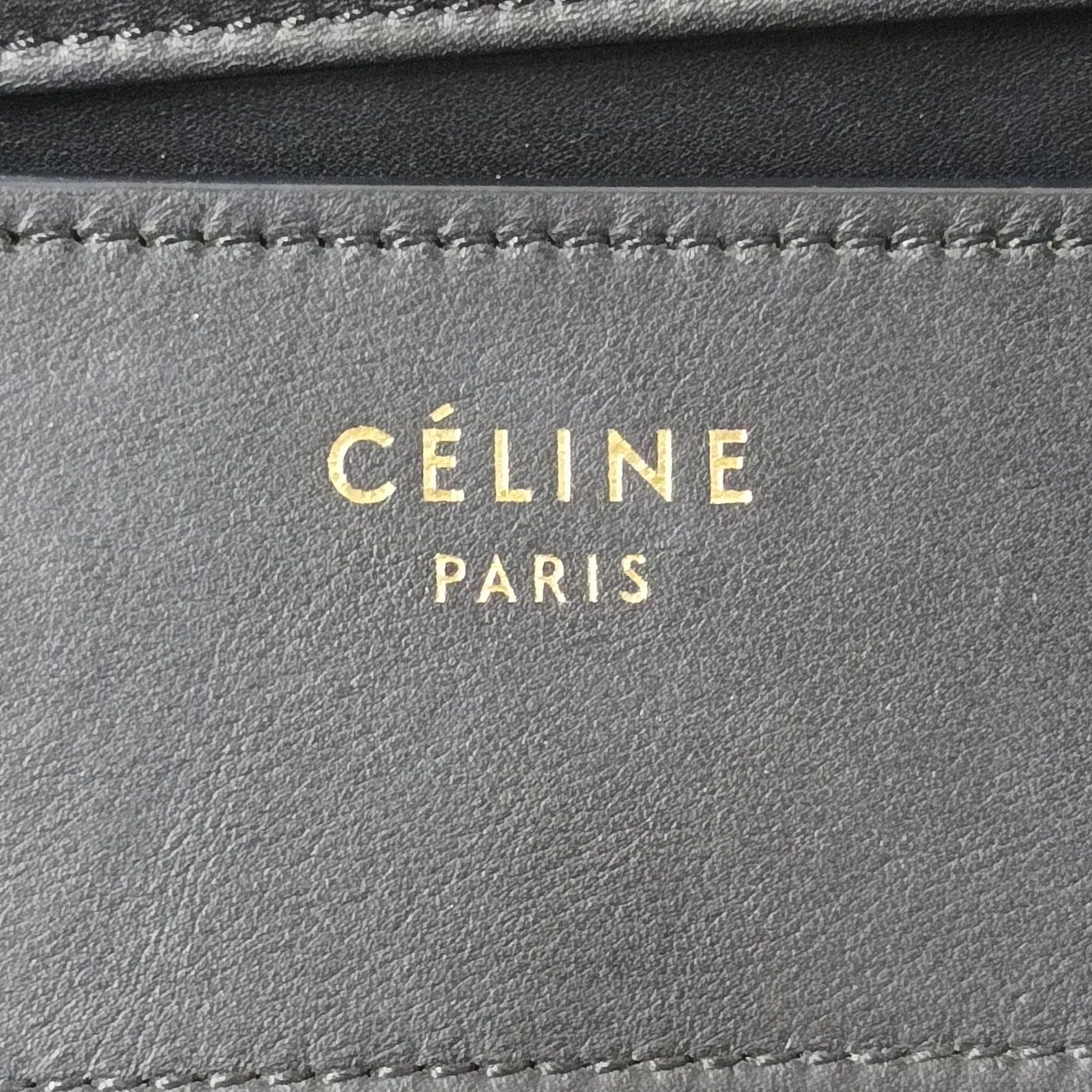 セリーヌ Celine ハンドバッグ レディース ラゲージミニショッパー ブラック レザー F-AT-1135 F-CU-1155