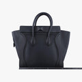 セリーヌ Celine ハンドバッグ レディース ラゲージミニショッパー ブラック レザー F-AT-1135 F-CU-1155