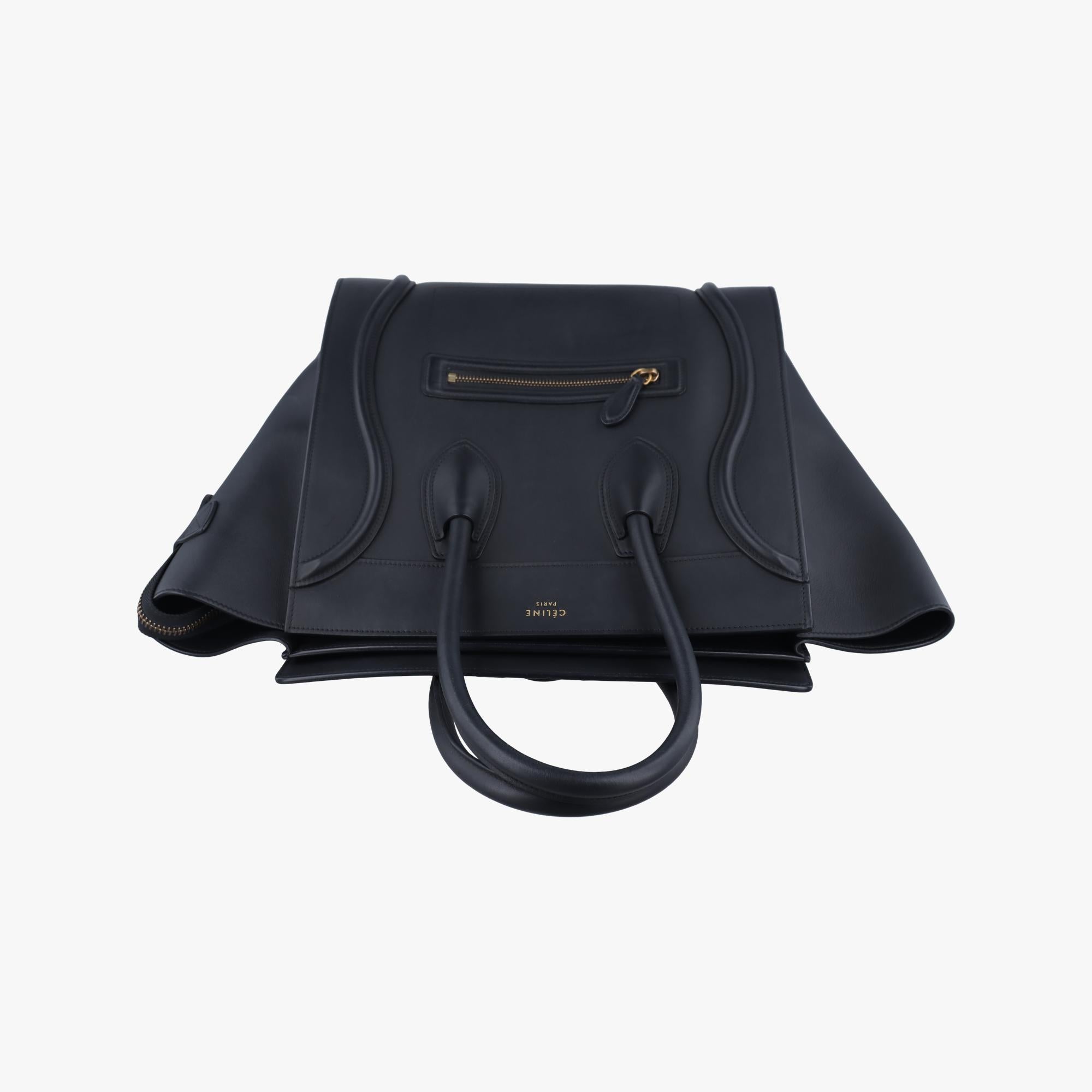 セリーヌ Celine ハンドバッグ レディース ラゲージミニショッパー ブラック レザー F-AT-1135 F-CU-1155