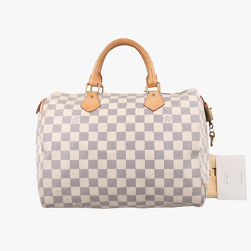 ルイヴィトン Louis Vuitton ボストンバッグ レディース スピーディ30 アズール ダミエキャンバス N41533 BA2152