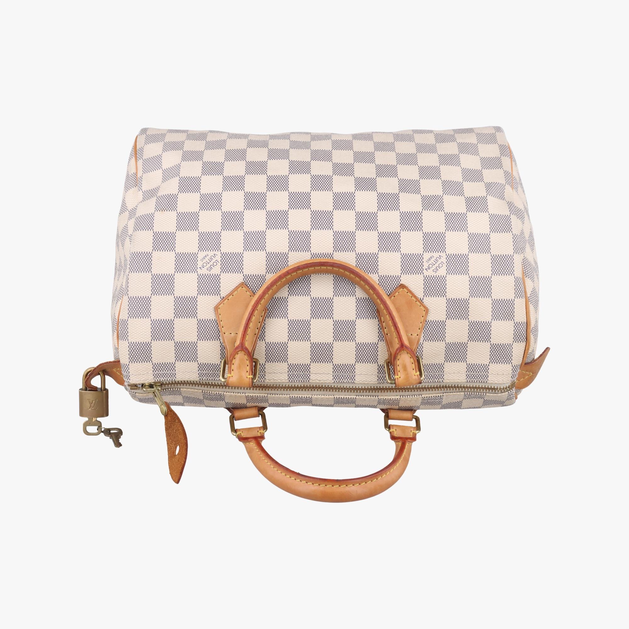 ルイヴィトン Louis Vuitton ボストンバッグ レディース スピーディ30 アズール ダミエキャンバス N41533 BA2152