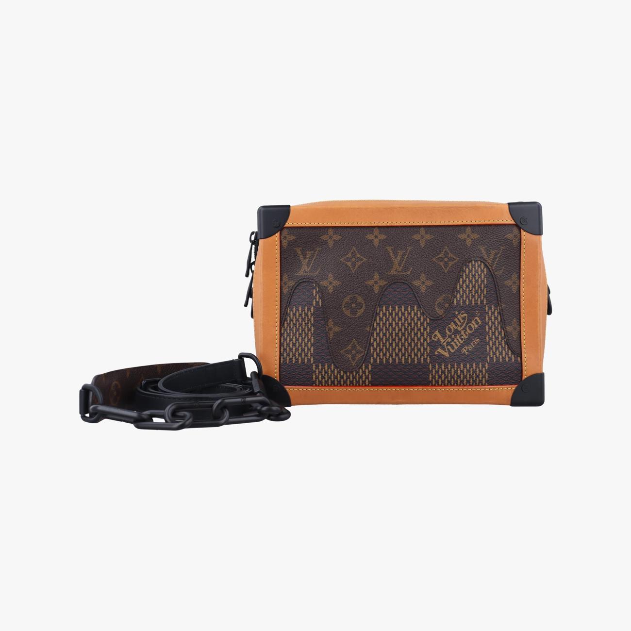 ルイヴィトン Louis Vuitton ショルダーバッグ メンズ NIGOコラボ ソフトトランク ブラウン モノグラムキャンバス×ダミエジャイアント N40381 AR2280