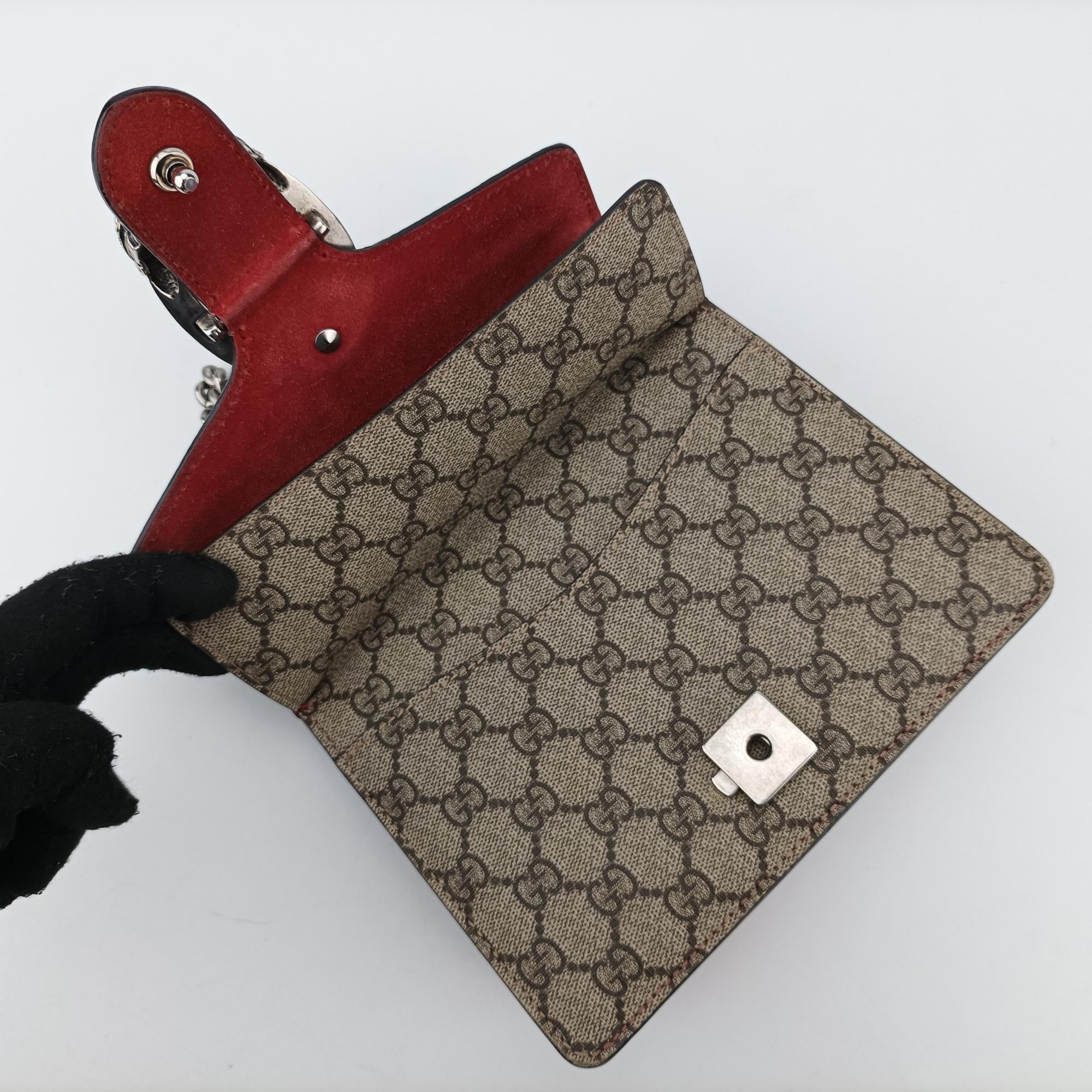 グッチ Gucci ショルダーバッグ レディース ディオニュソス ベージュ×レッド PVCコーティングキャンバス×スエード 421970 C020675586