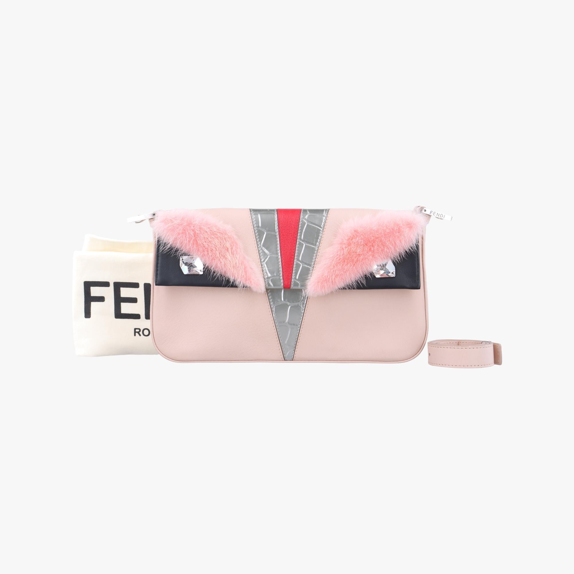 フェンディ Fendi ハンドバッグ レディース モンスターバケット ピンク レザー 8BR600-V04-143-2308と記載有り