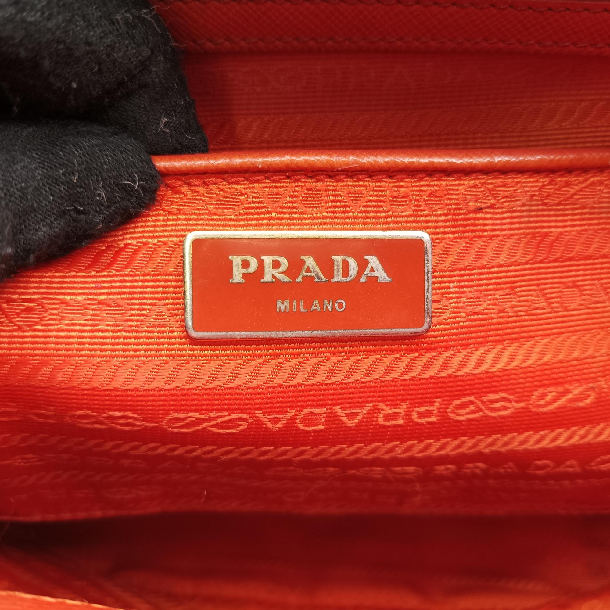 プラダ Prada ショルダーバッグ レディース ガレリア オレンジ サフィアーノレザー BN1801 14