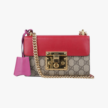 グッチ Gucci ショルダーバッグ レディース パドロック マルチカラー PVCコーティングキャンバス×レザー 409487 I019782839